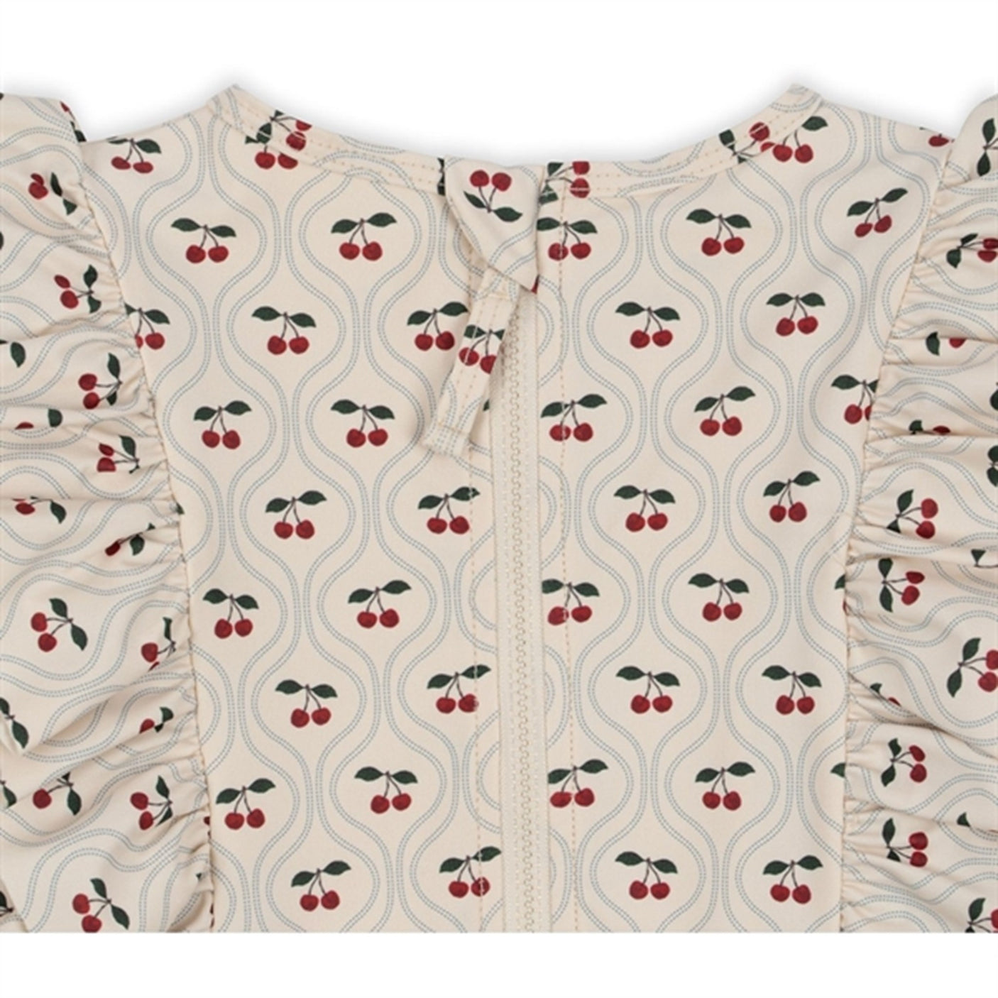 Konges Sløjd Manuca Frill Swim Blouse Cherry Motif