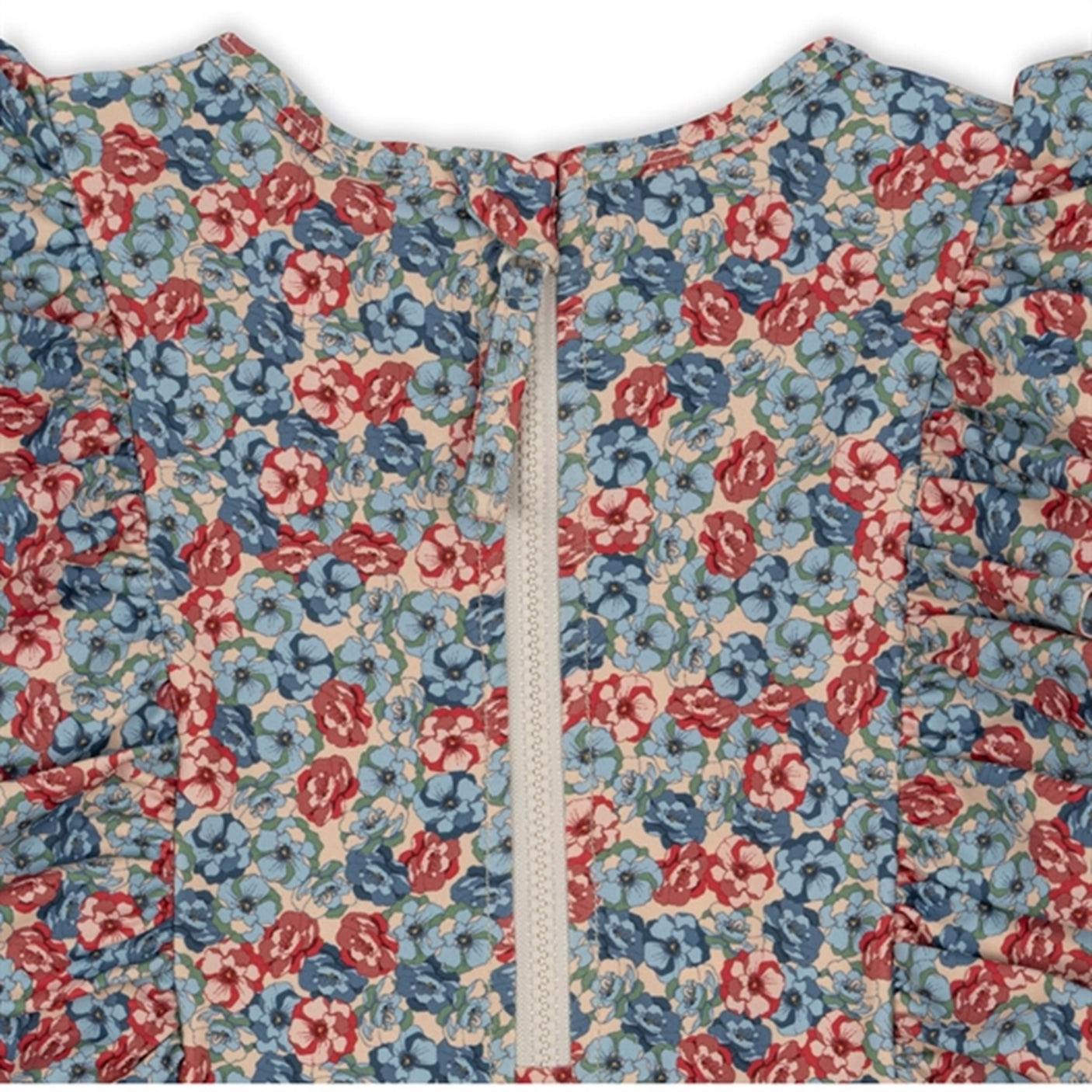 Konges Sløjd Manuca Frill Swim Blouse Rosie Blue