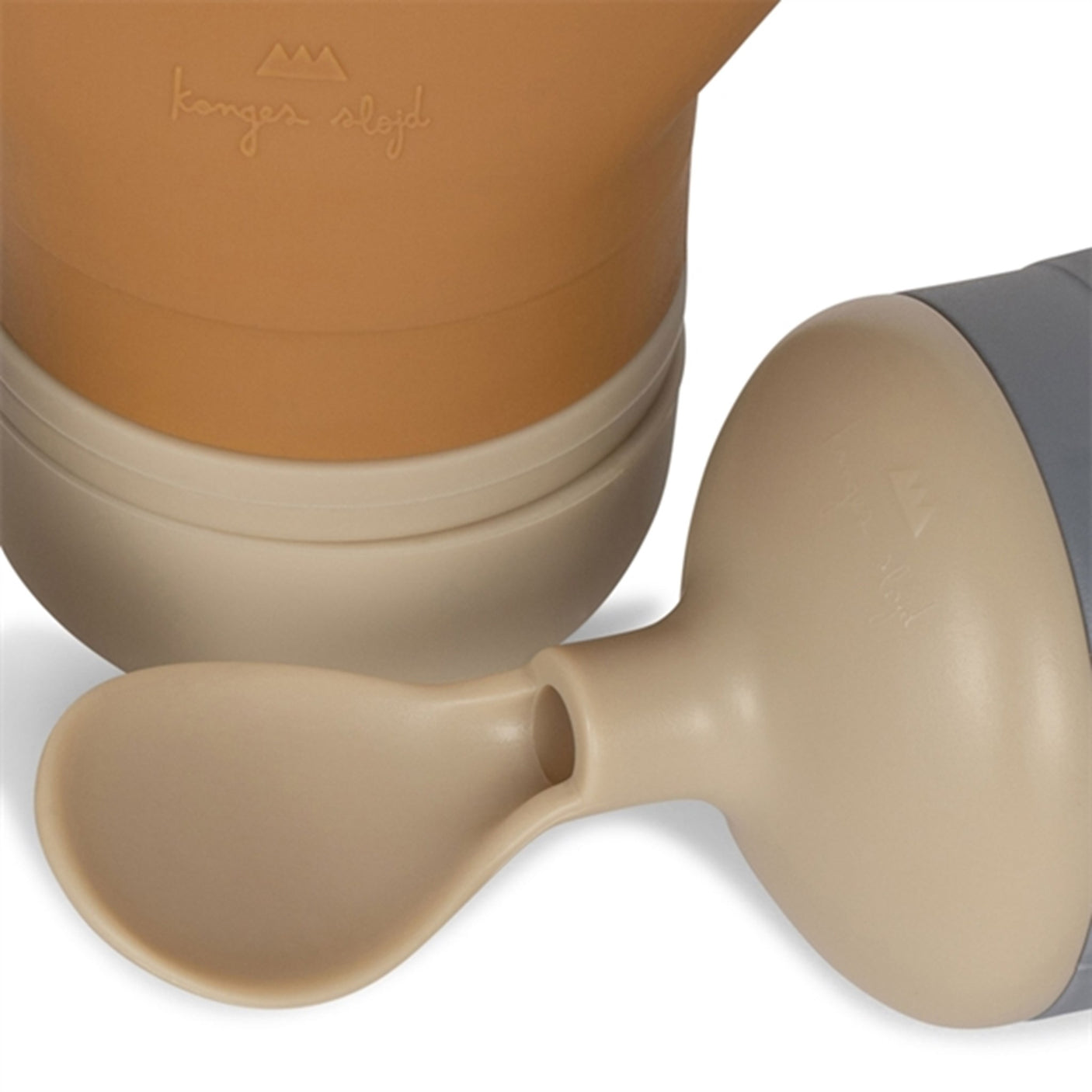 Konges Sløjd Silikone Smoothie Bag 2-pack Quicksilver/Caramel