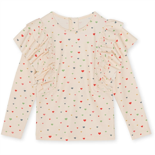 Konges Sløjd Multi Hearts Manuca Frill UV Swim Blouse