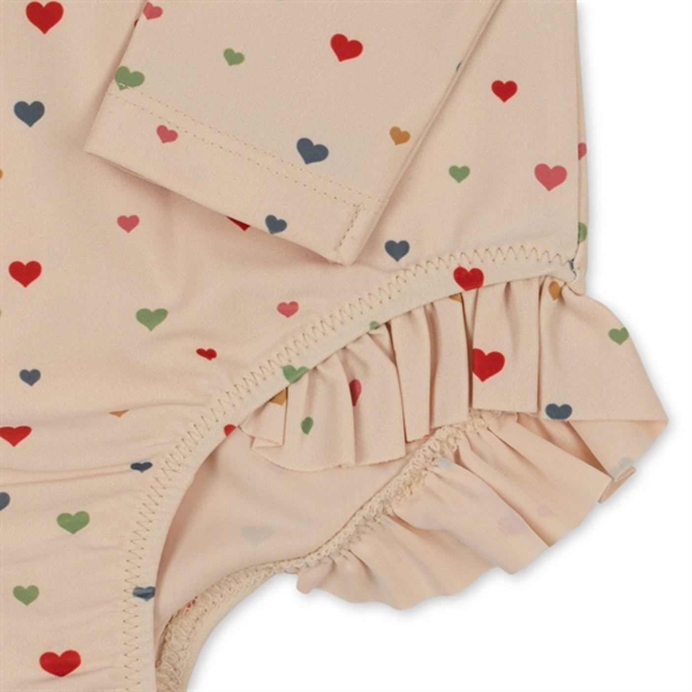 Konges Sløjd Multi Hearts Manuca Frill Swimsuit