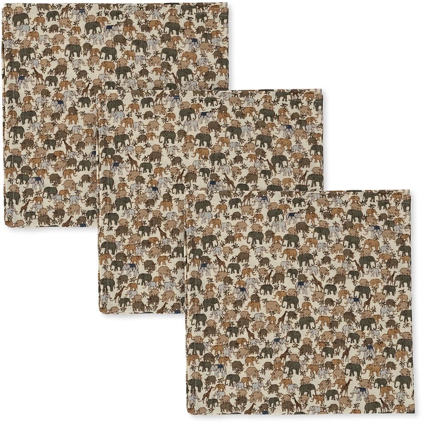 Konges Sløjd Muslin Cloths 3-pack Safari