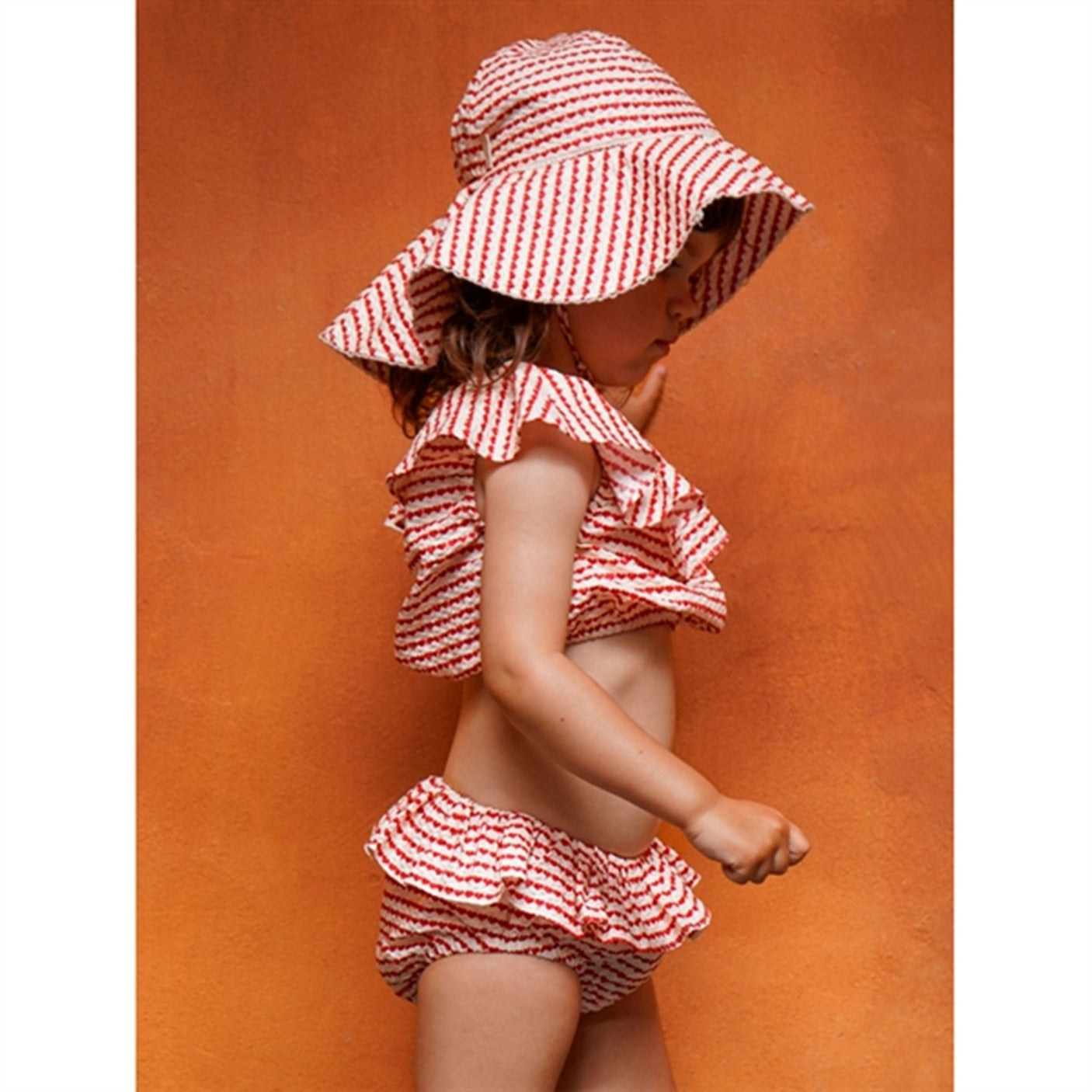 Konges Sløjd Heart On a String Milli Frill Sun Hat