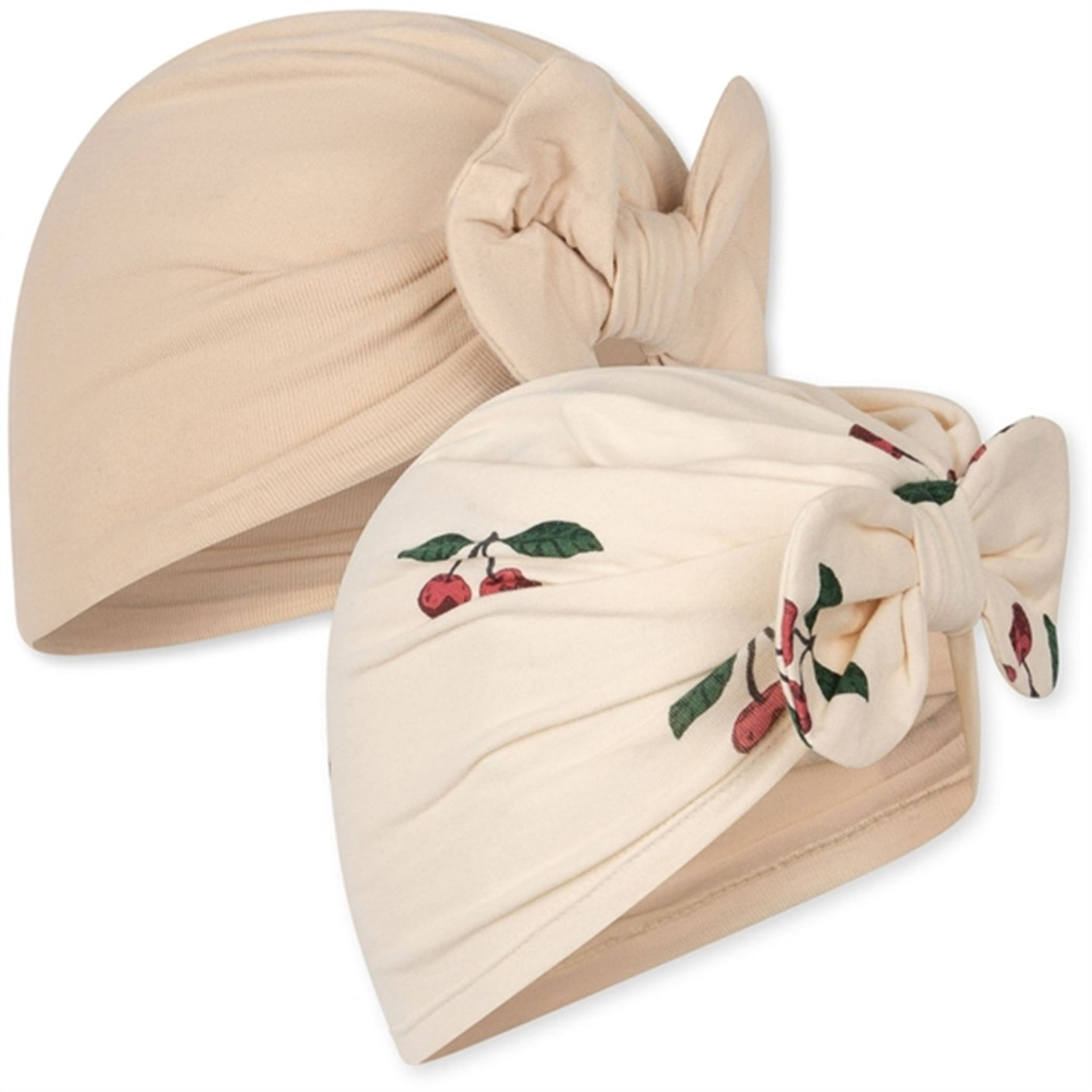 Konges Sløjd Ma Grande Cerise/Nouvelle Peach Basic 2-Pack Turban