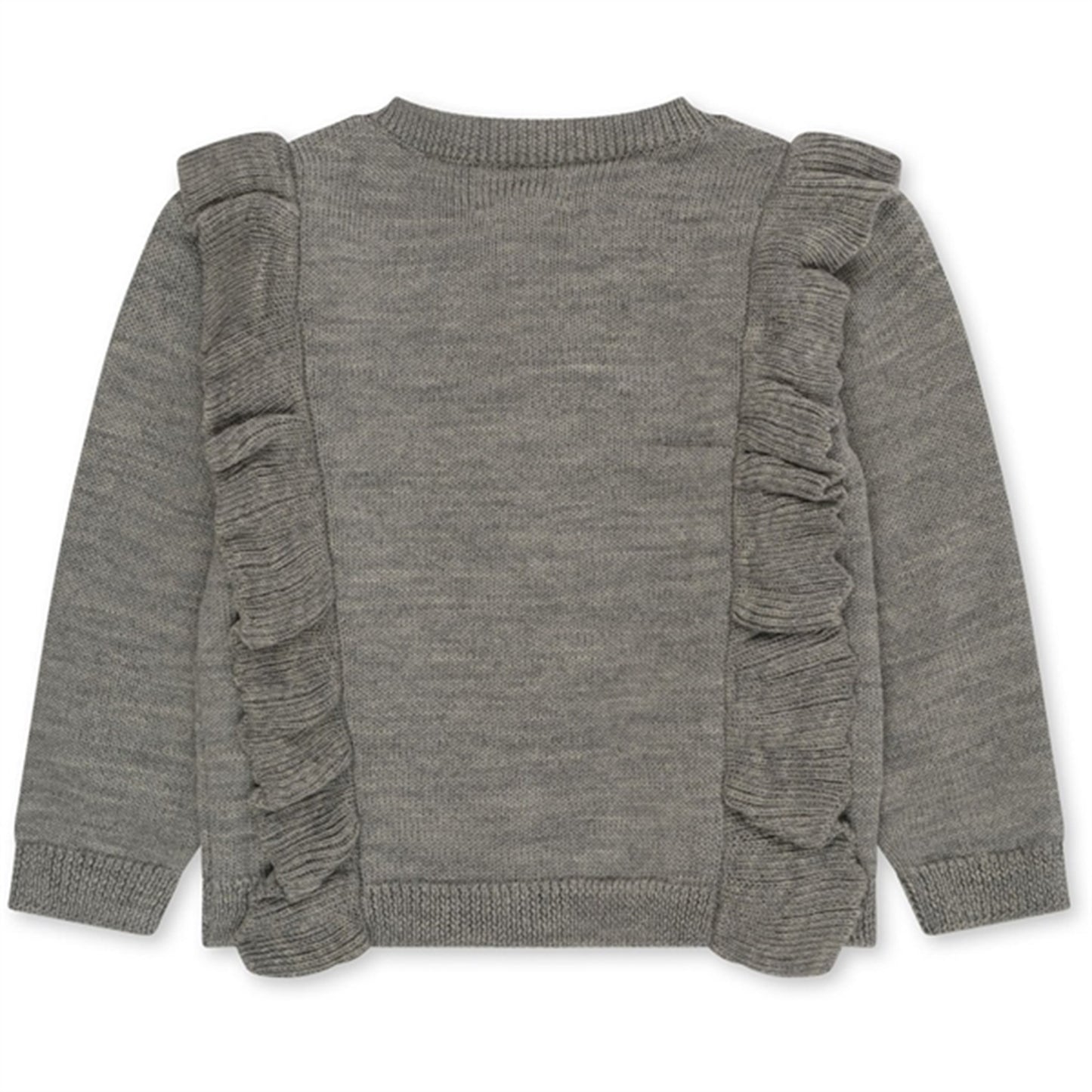 Konges Sløjd Grey Melange Fiol Frill Cardigan