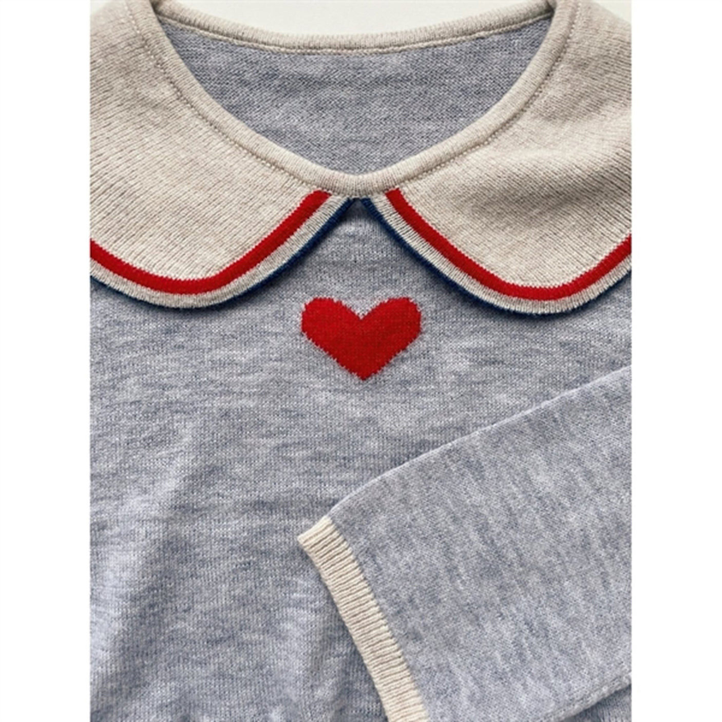 Konges Sløjd Heart Stripe Maxime Knit Collar Blouse