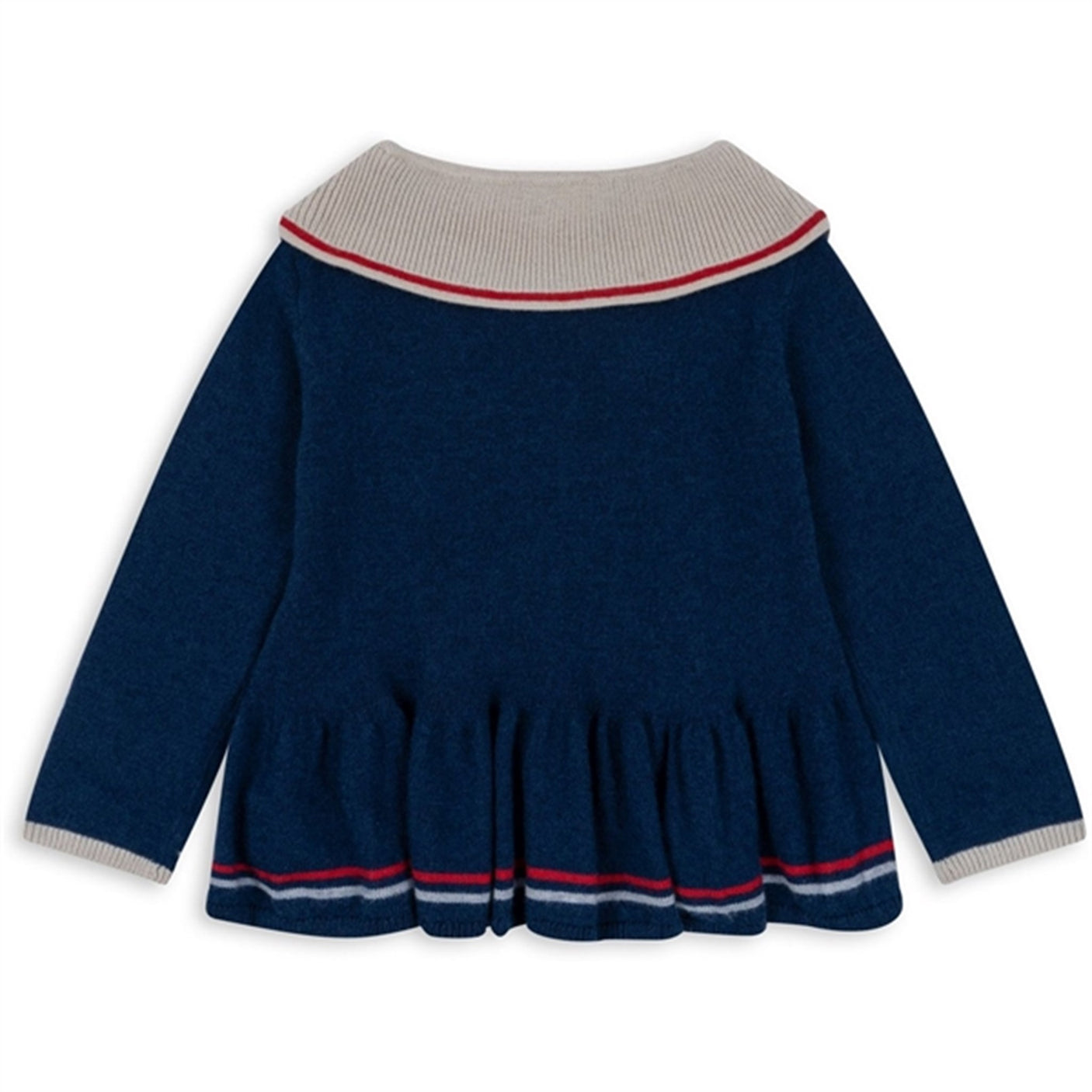 Konges Sløjd Navy Peony Maxime Knit Collar Blouse