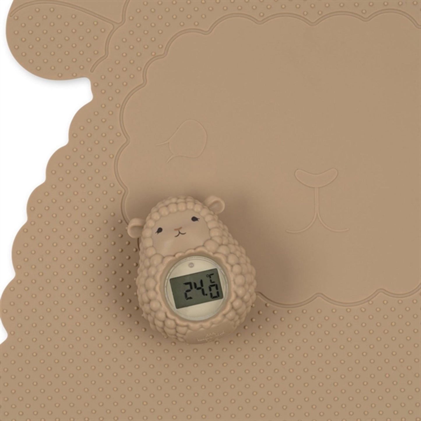 Konges Sløjd Warm Clay Silicone Bath Mat and Thermometer Sheep