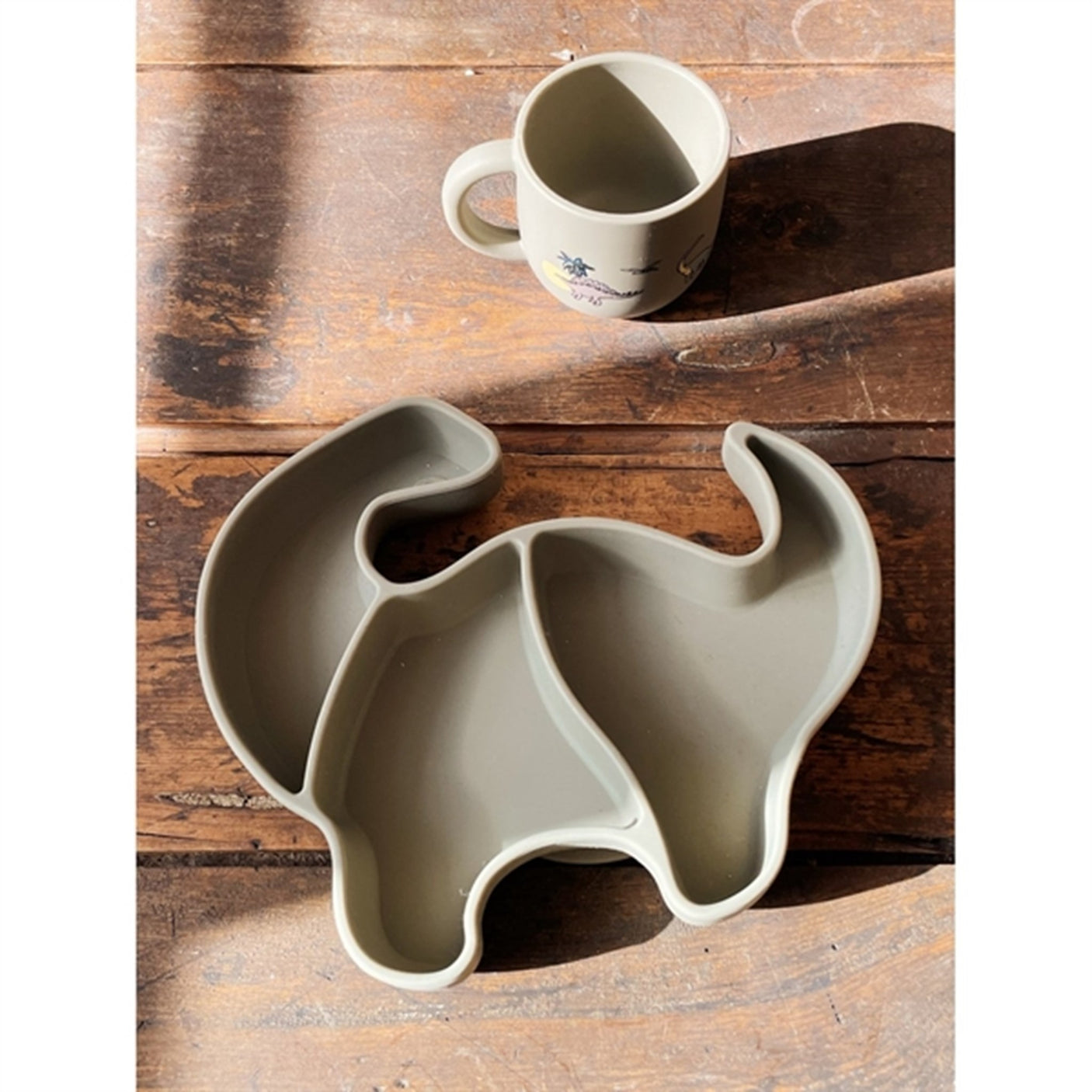 Konges Sløjd Stone Silicone Dino Bowl and Cup