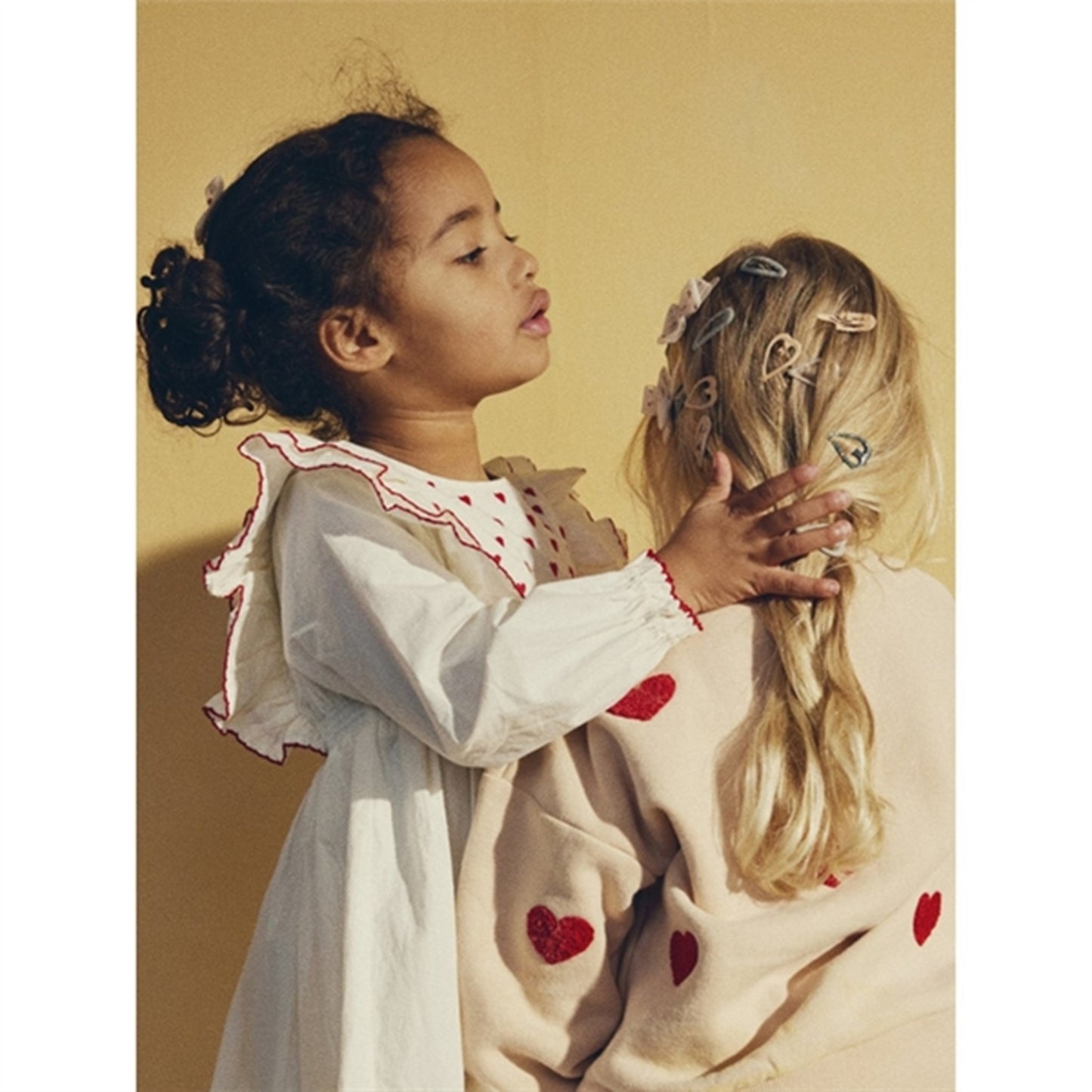 Konges Sløjd Hair Clips Junior Heart 10-pak Multi