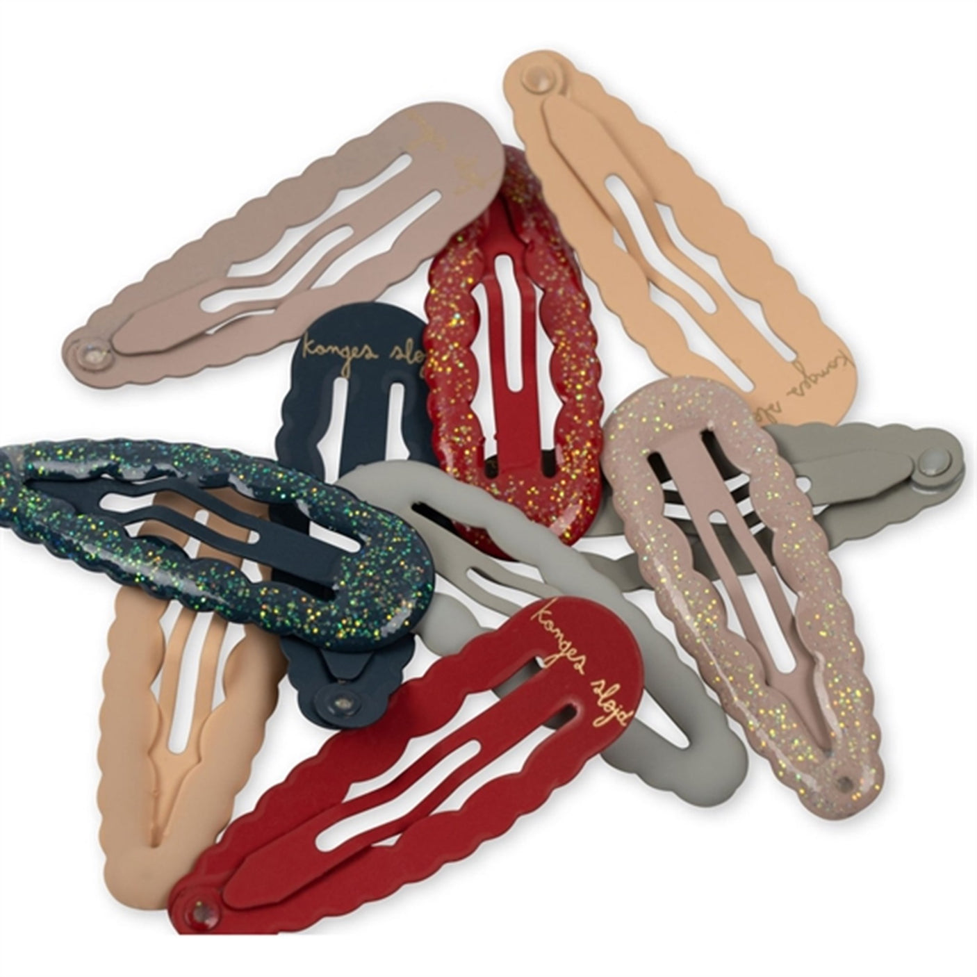 Konges Sløjd Hair Clips Junior Scallop 10-pak Multi