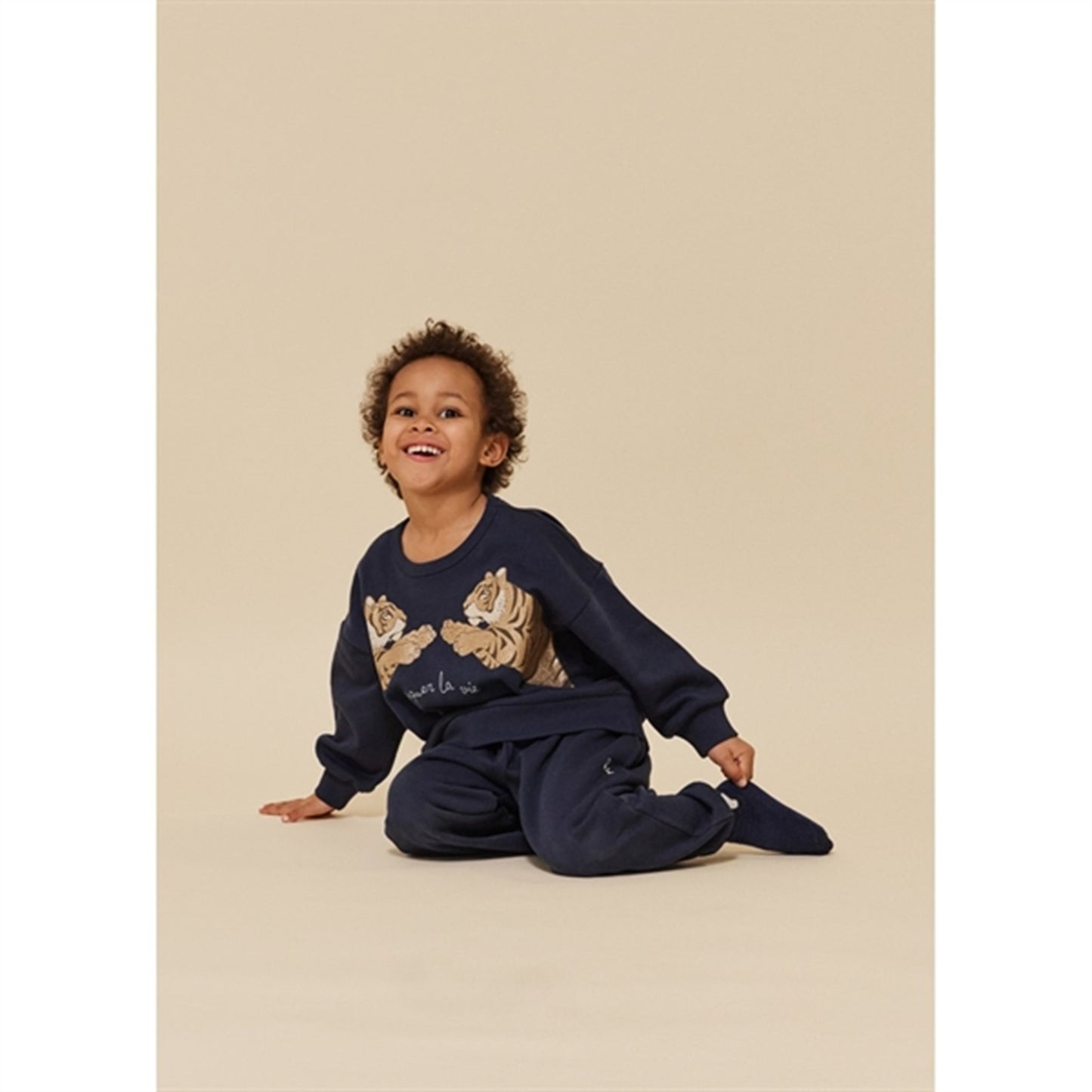 Konges Sløjd Jacquard Socks Panda 2-pak Covert Green/Blue