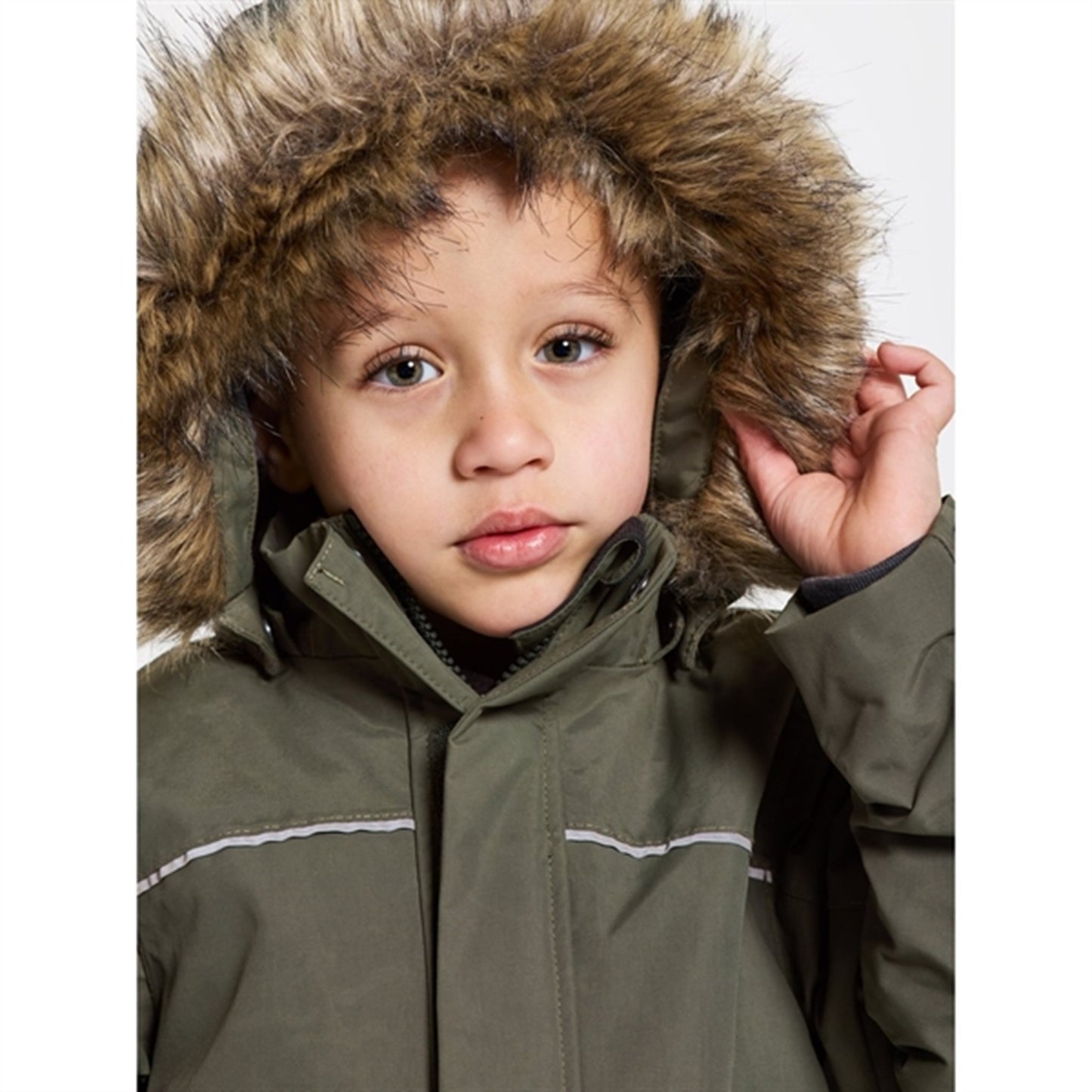 Didriksons Deep Green Kure Kids Parka Jacket