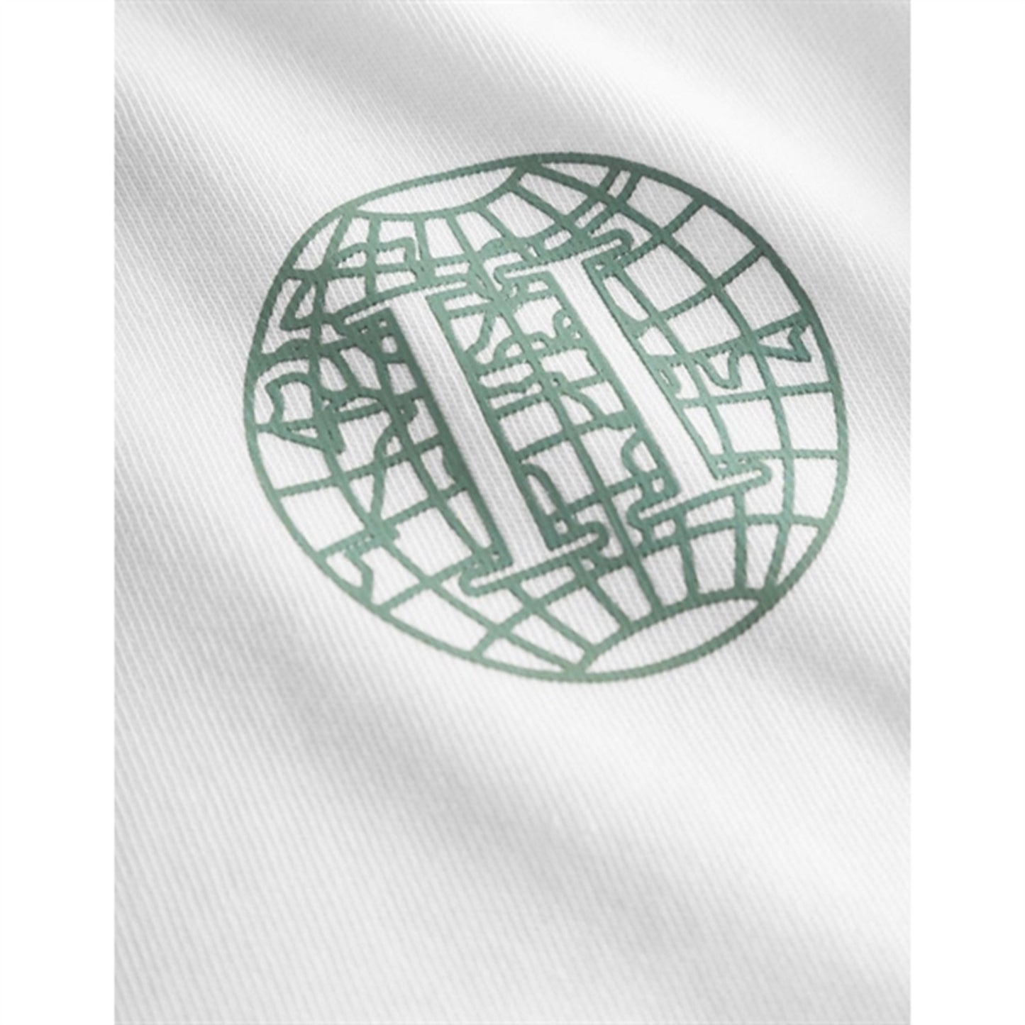 Les Deux Kids White/Dark Ivy Green Globe T-Shirt
