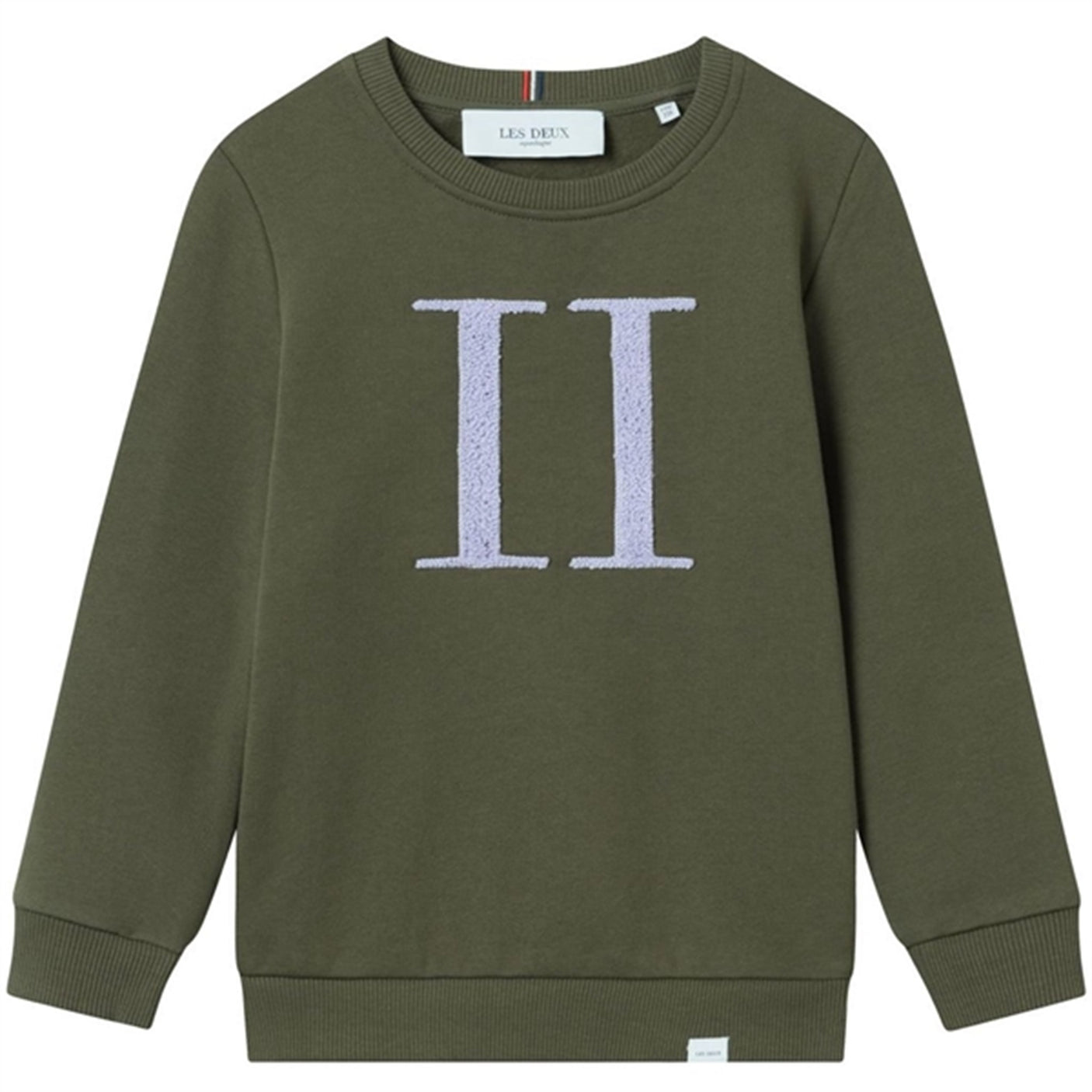 Les Deux Kids Olive Night/Light Orchid Encore Bouclé Sweatshirt