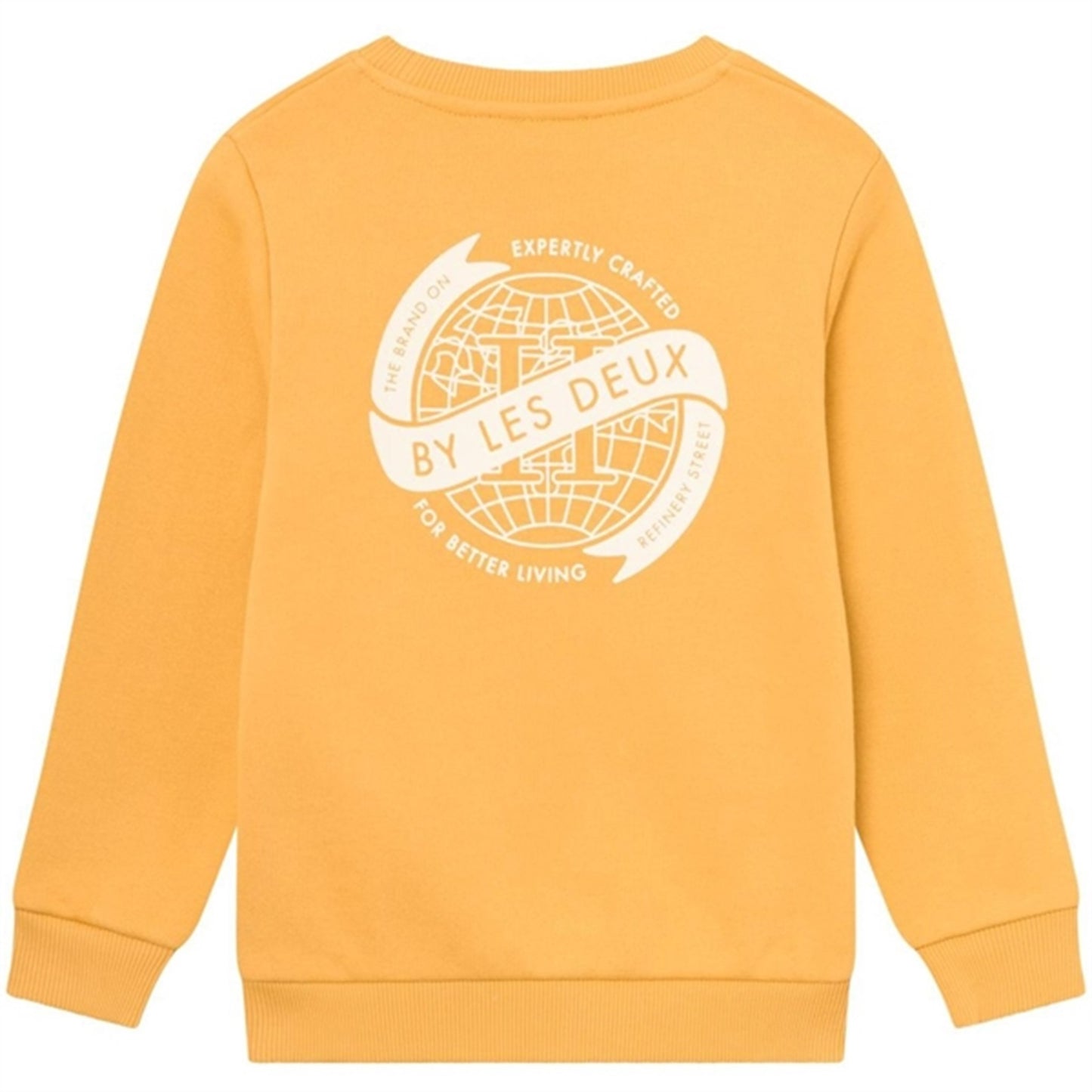 Les Deux Kids Mustard Yellow/Ivory Globe Sweatshirt