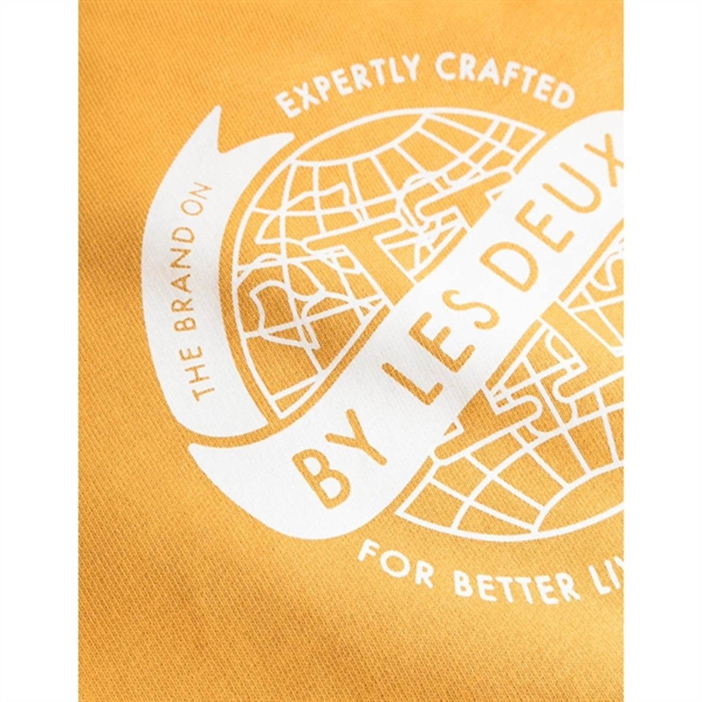 Les Deux Kids Mustard Yellow/Ivory Globe Sweatshirt