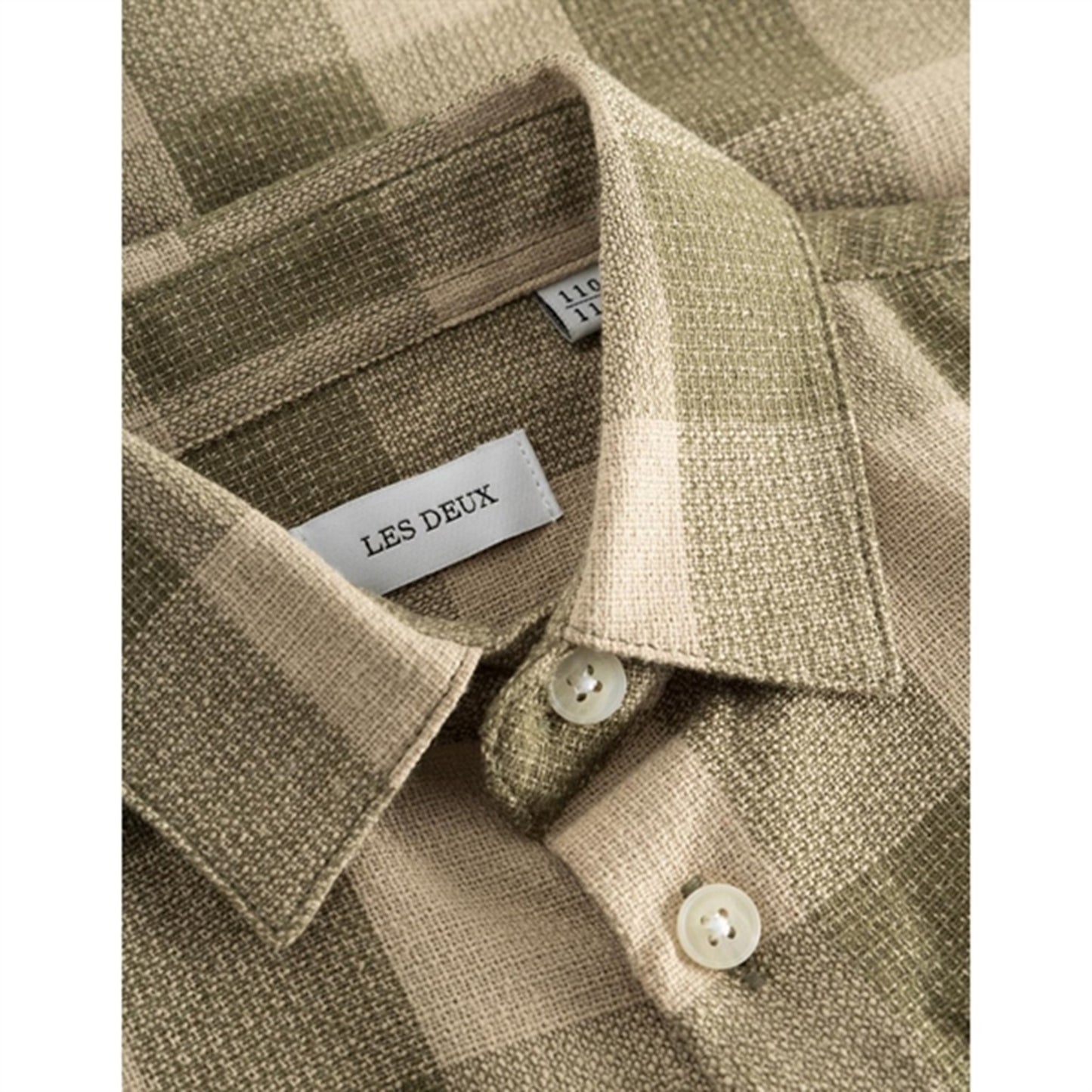 Les Deux Kids Olive Night/Light Desert Sand Hank Buffalo T-Shirt