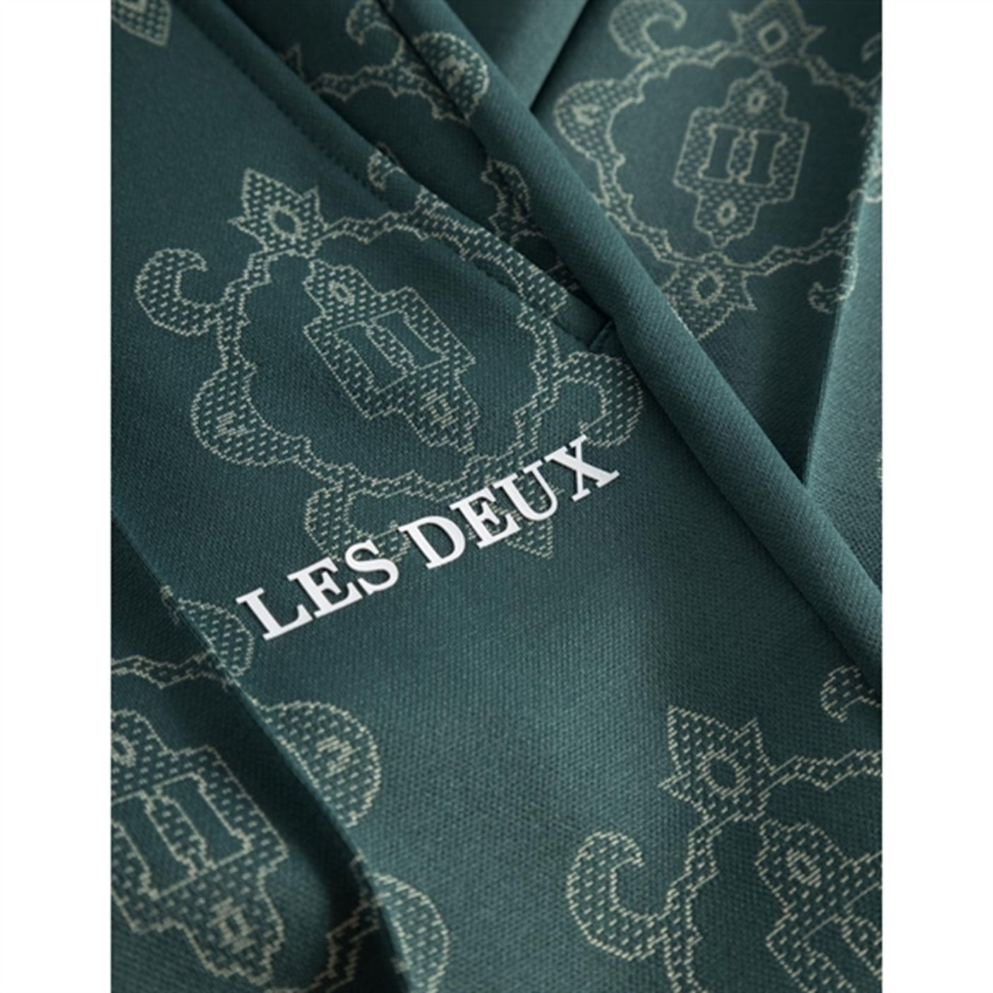 Les Deux Kids Pine Green/Ivory Ballier Jacquard Track Pants