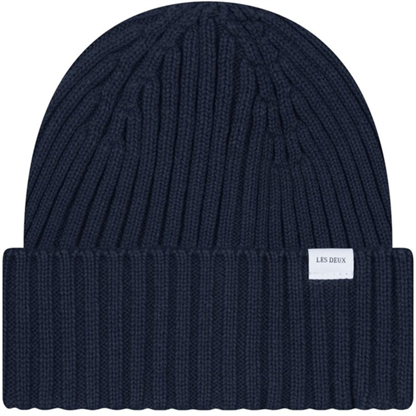 Les Deux Kids Dark Navy Walter Cotton Rib Beanie