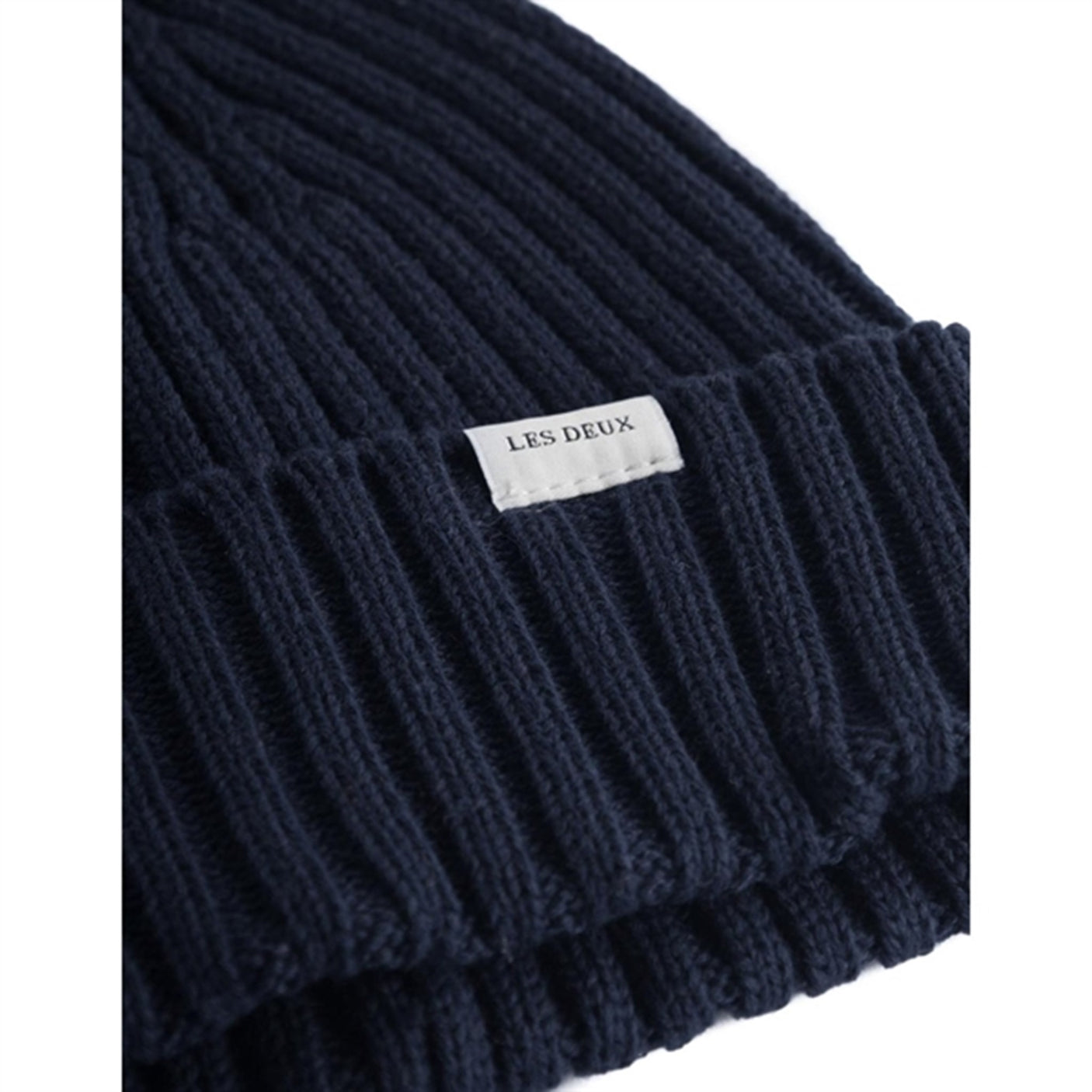 Les Deux Kids Dark Navy Walter Cotton Rib Beanie