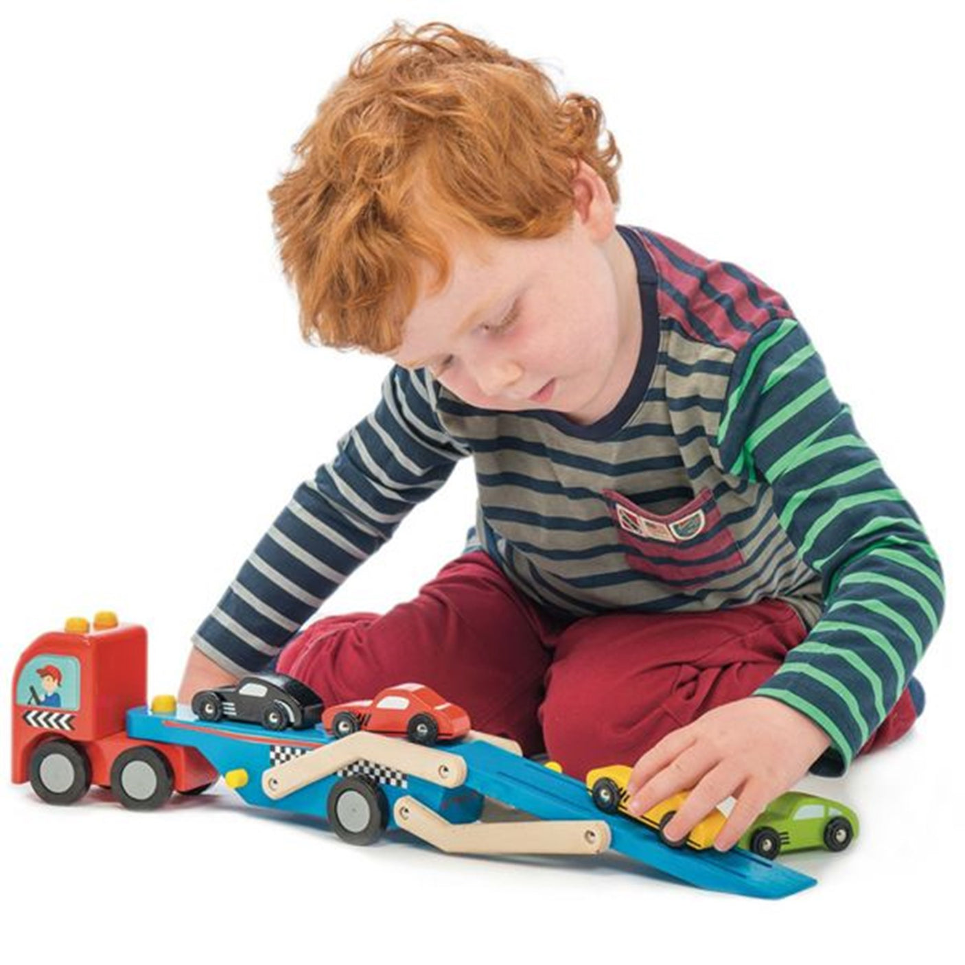 Le Toy Van Race Car Transporter Set 4