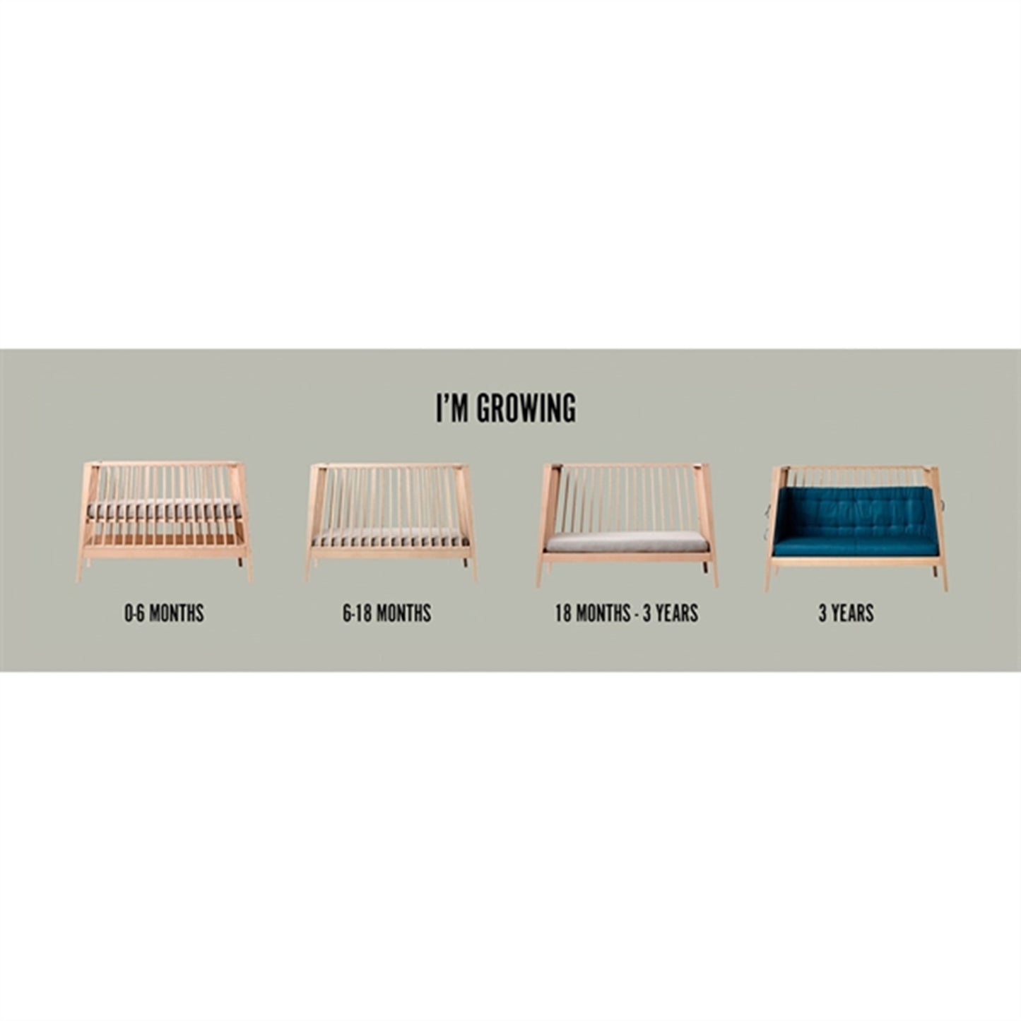 Leander Linea Baby Cot without Mattress Oak