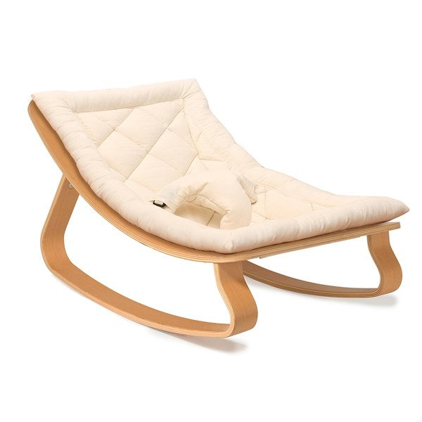 Charlie Crane Levo Baby Rocker Beech Organic White