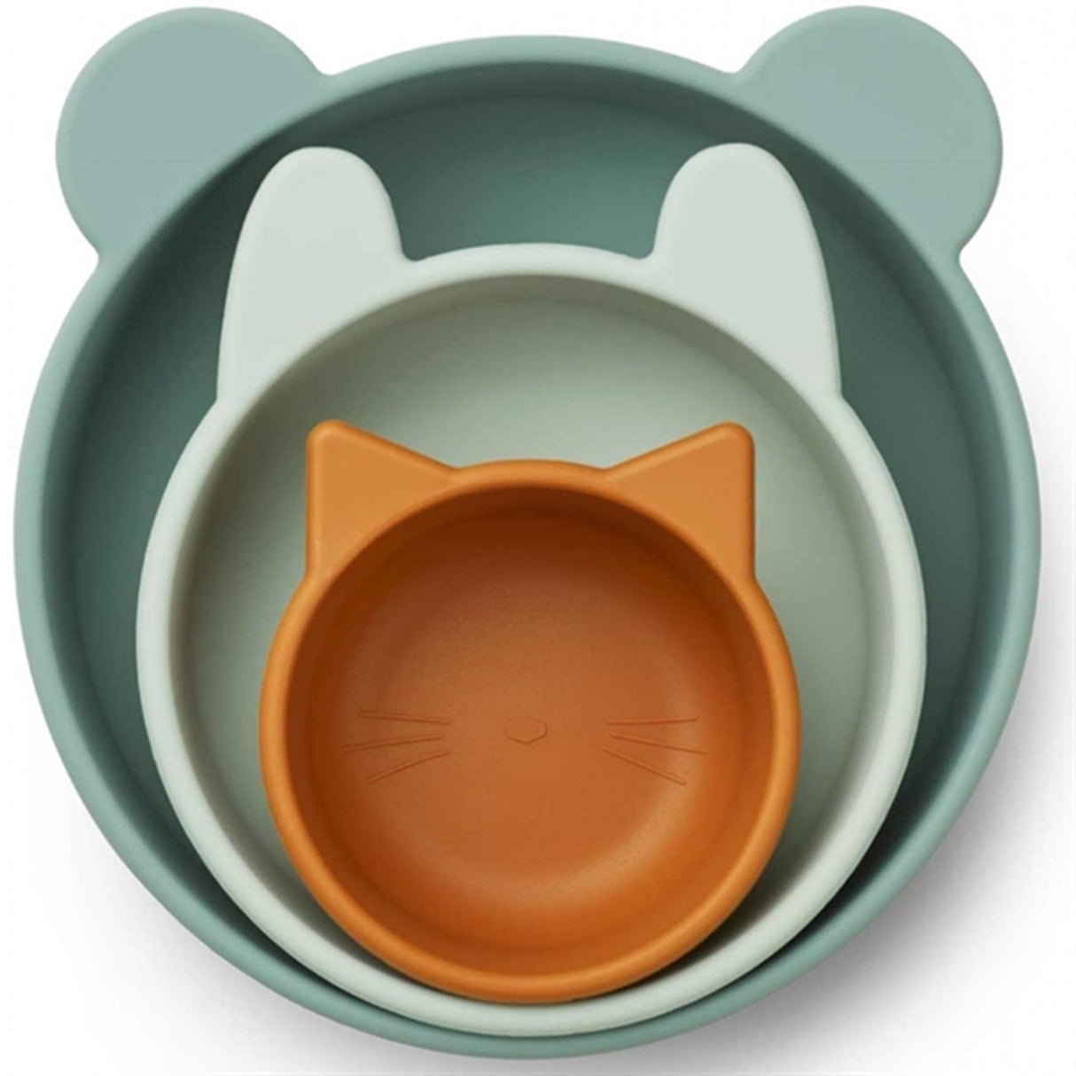 Liewood Eddie Silicone Bowls 3-Pak Peppermint Multi Mix