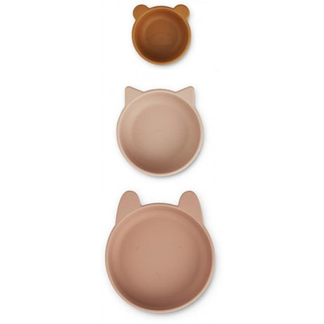 Liewood Eddie Silicone Bowls 3-Pak Rose Multi Mix