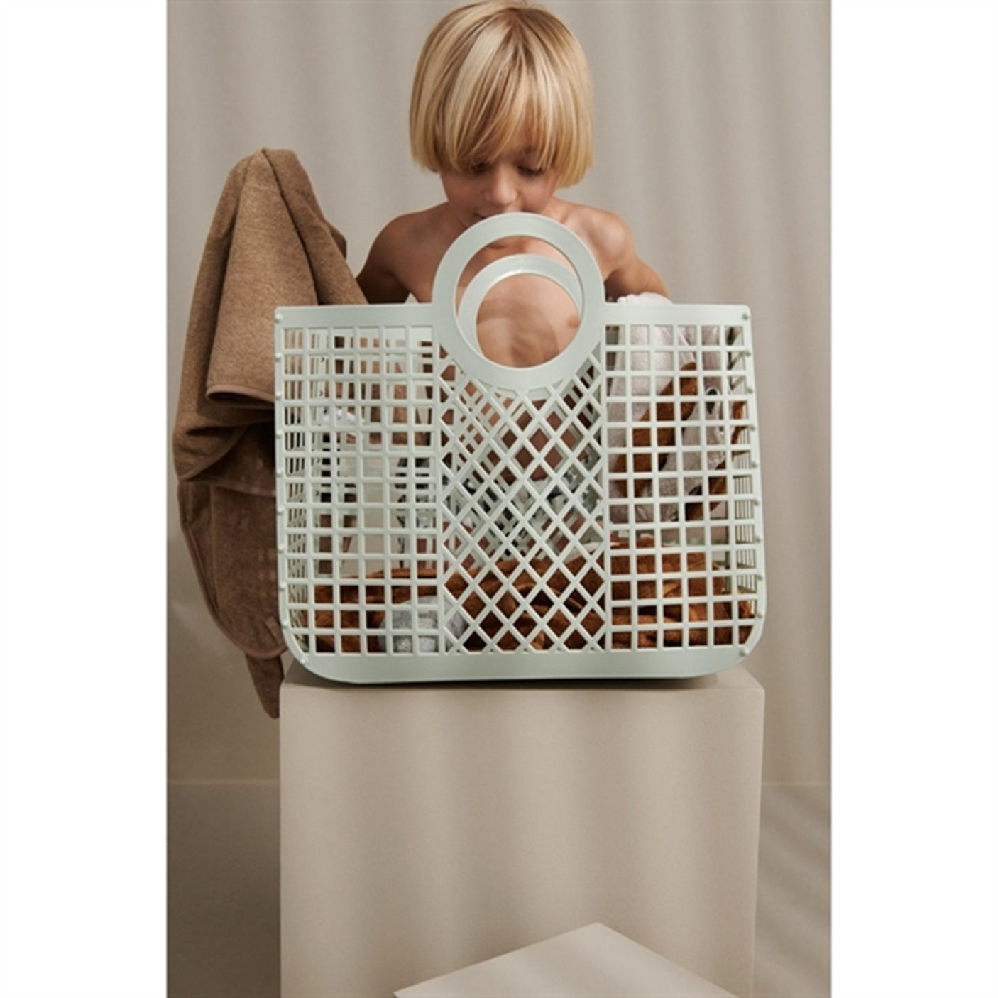 Liewood Bloom Basket Big Dusty Mint