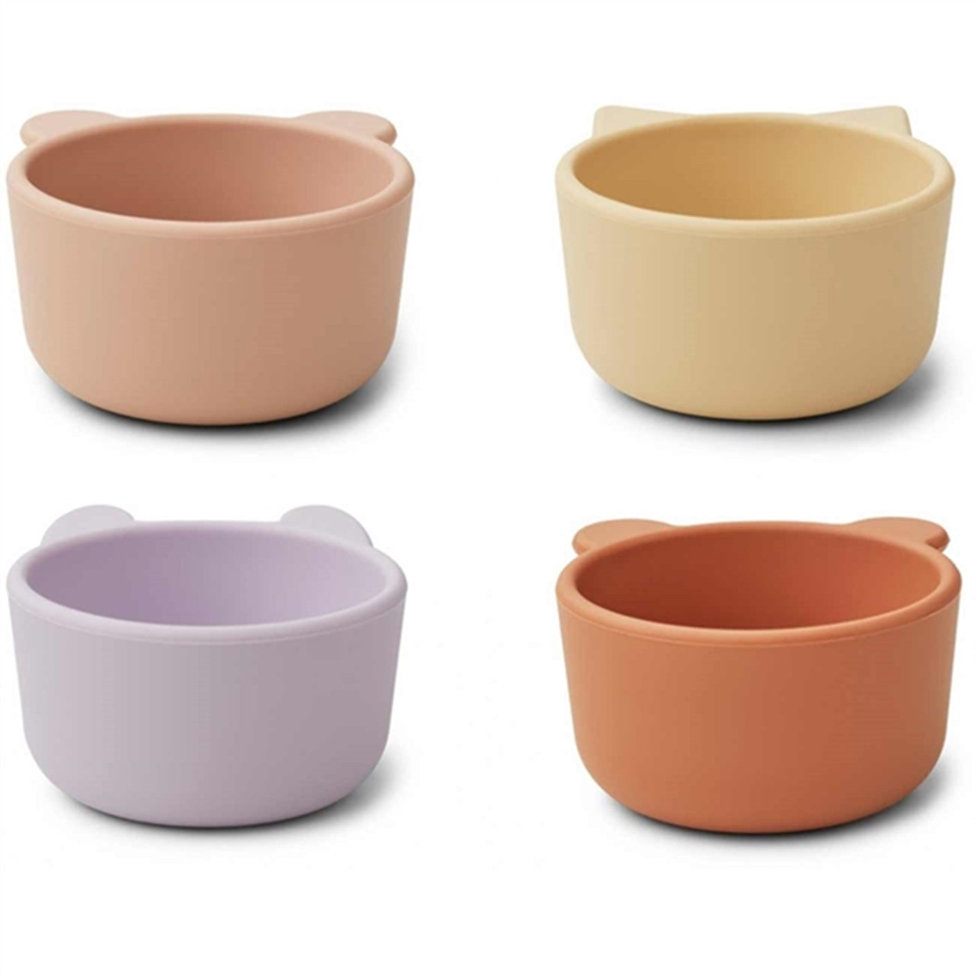 Liewood Malene Silikone Bowls 4-Pack Light Lavender Multi Mix