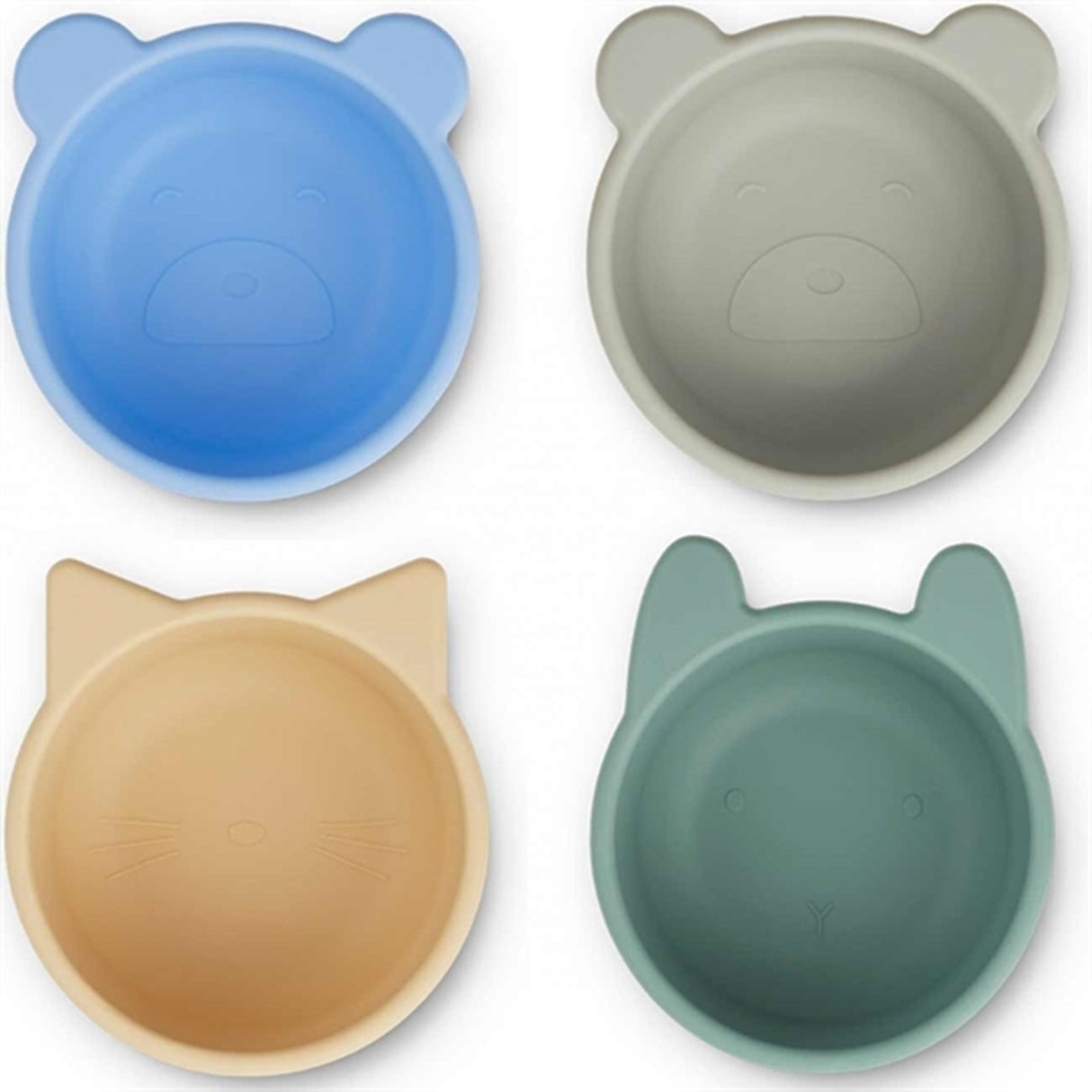 Liewood Malene Silikone Bowls 4-Pack Light Lavender Multi Mix