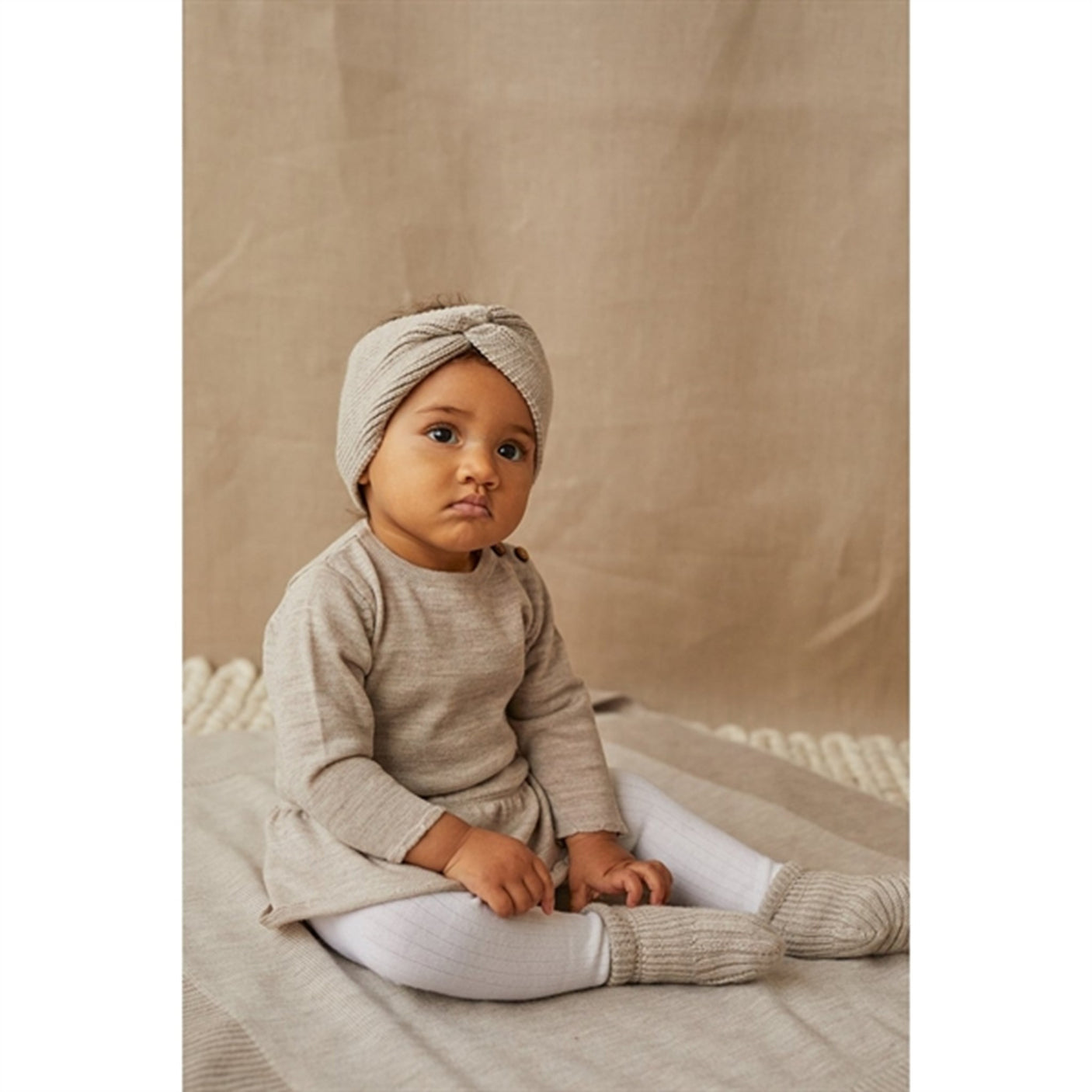Lillelam Headband Baby Nature Lys Beige