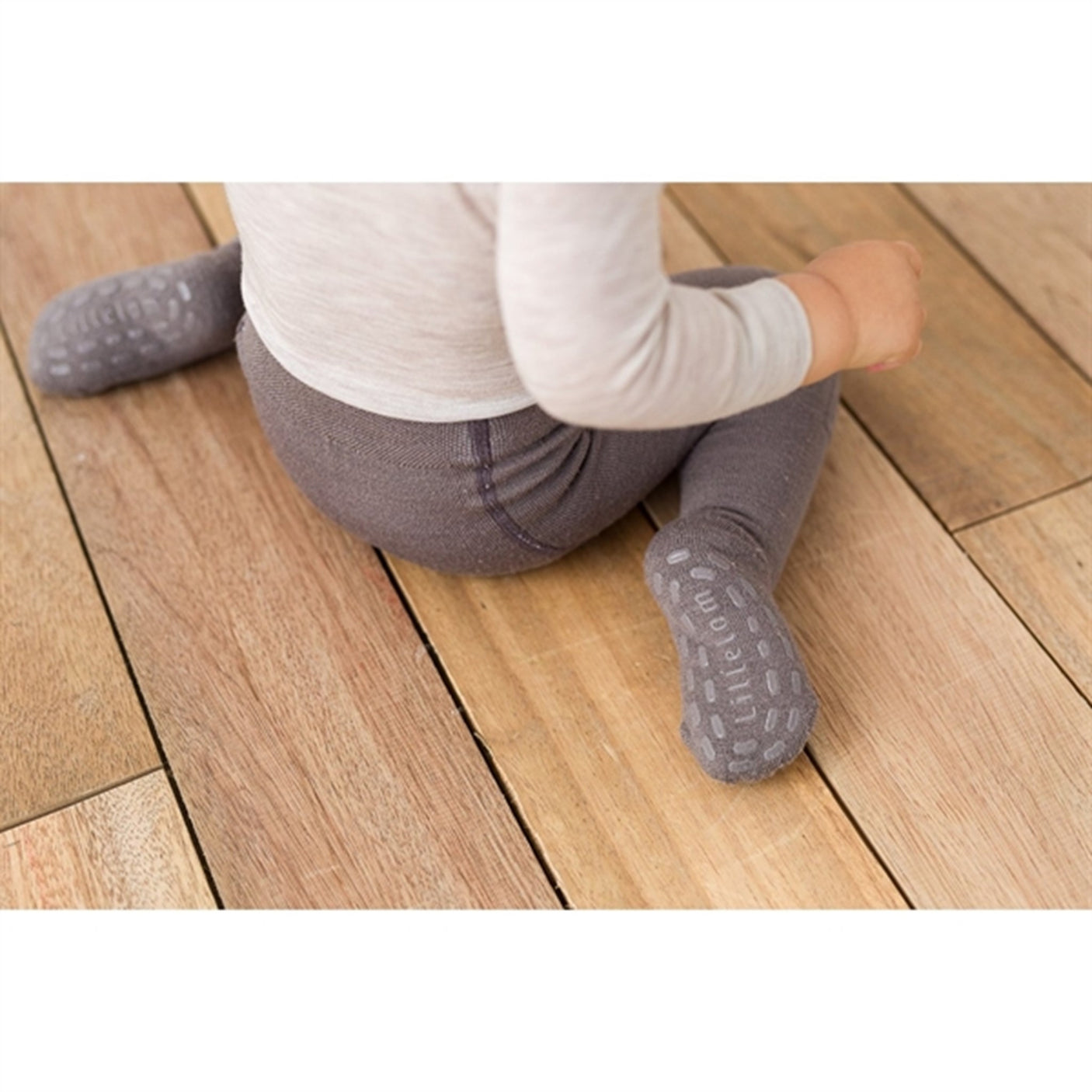 Lillelam Uldstrømpebukser Antiskrid Brun 7