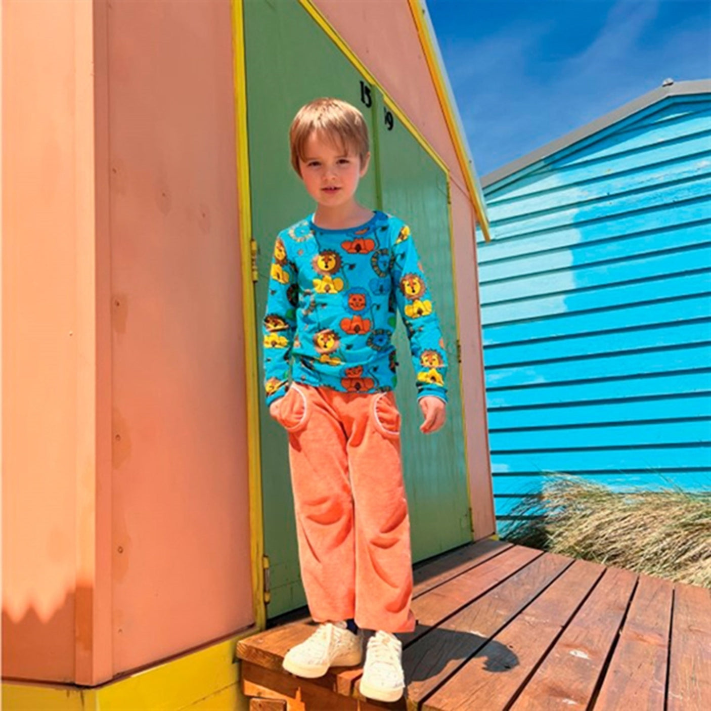 Småfolk Blue Atoll Lion Shirt