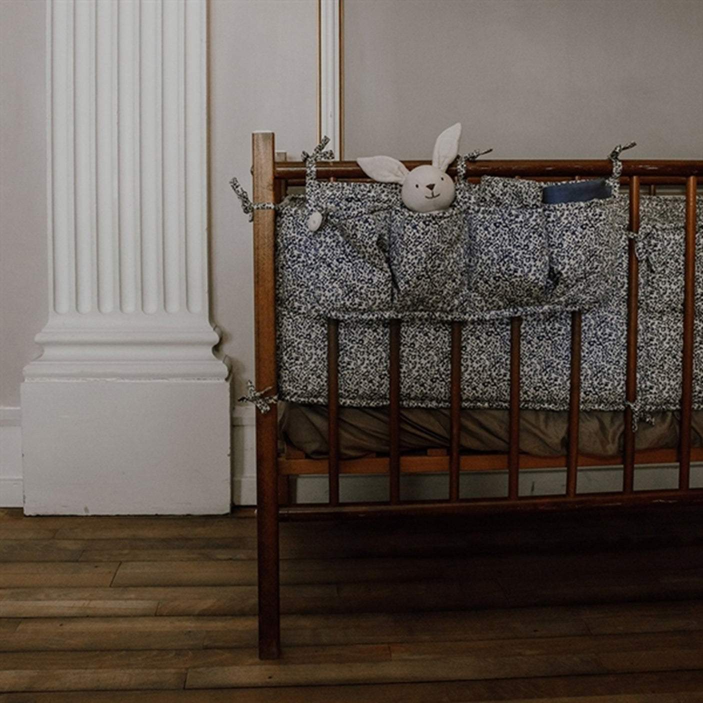 That's Mine Bed Bumper Junior Lotus Flores Sandshell/Blue