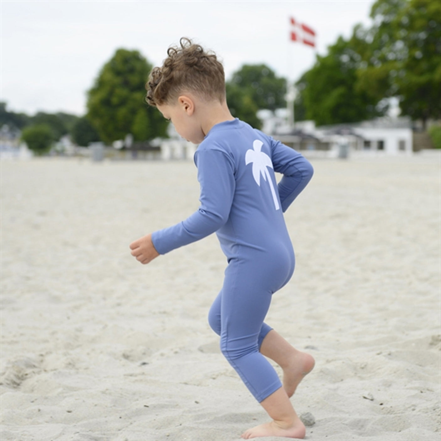 Petit Crabe Nordic Lou Palm Sunsuit with Zipper