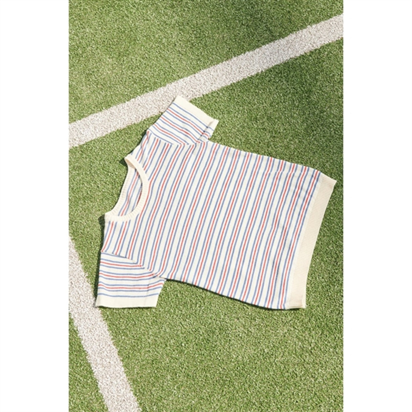 Copenhagen Colors Cream/Sky Blue/Red Comb. Knit T-shirt