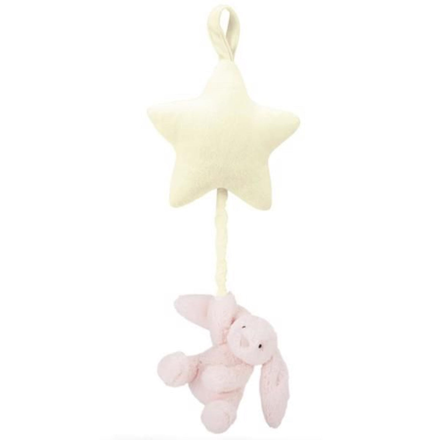 Jellycat Bashful Rabbit Pink Musical Pull BAMS4BP
