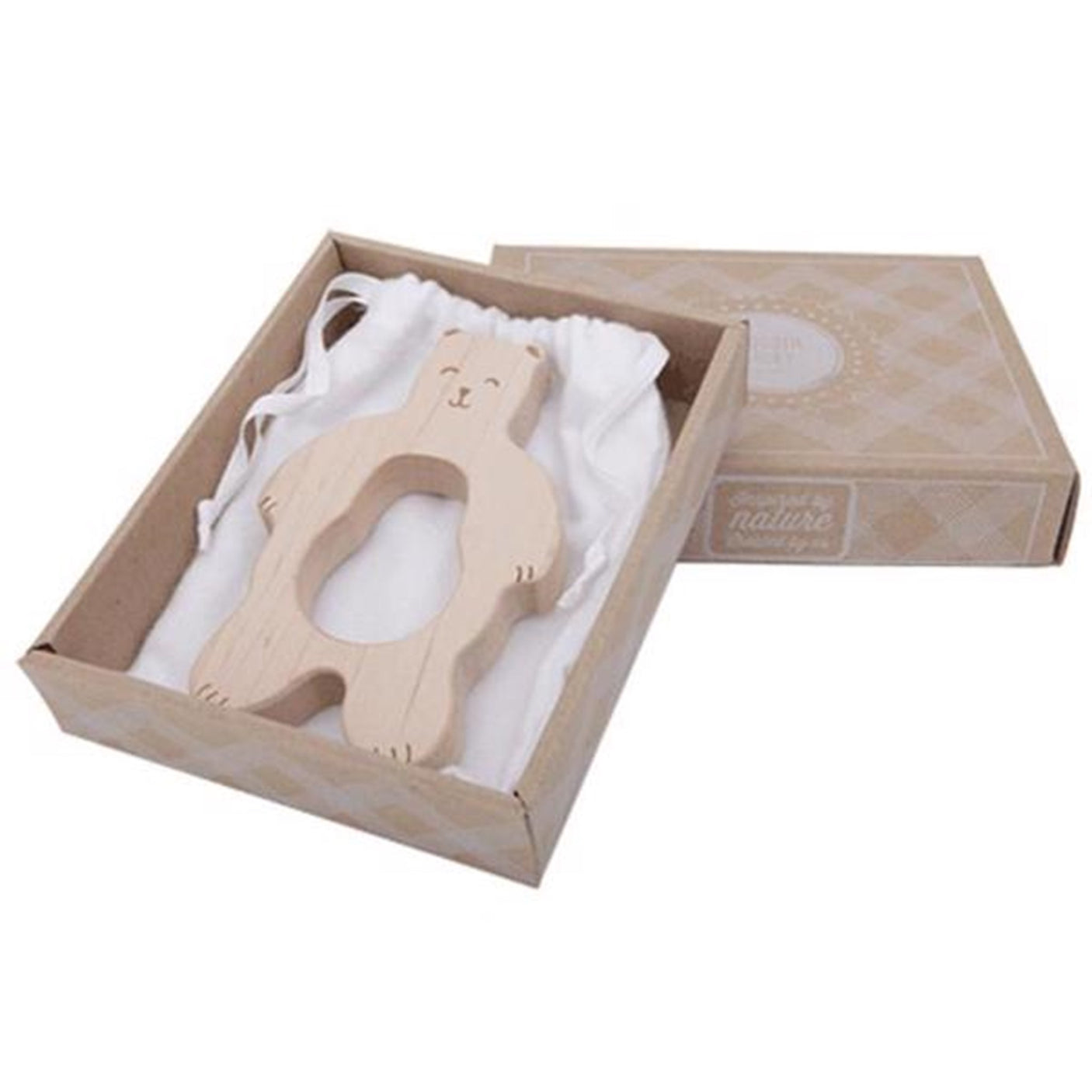 Wooden Teether (smily bear) 3