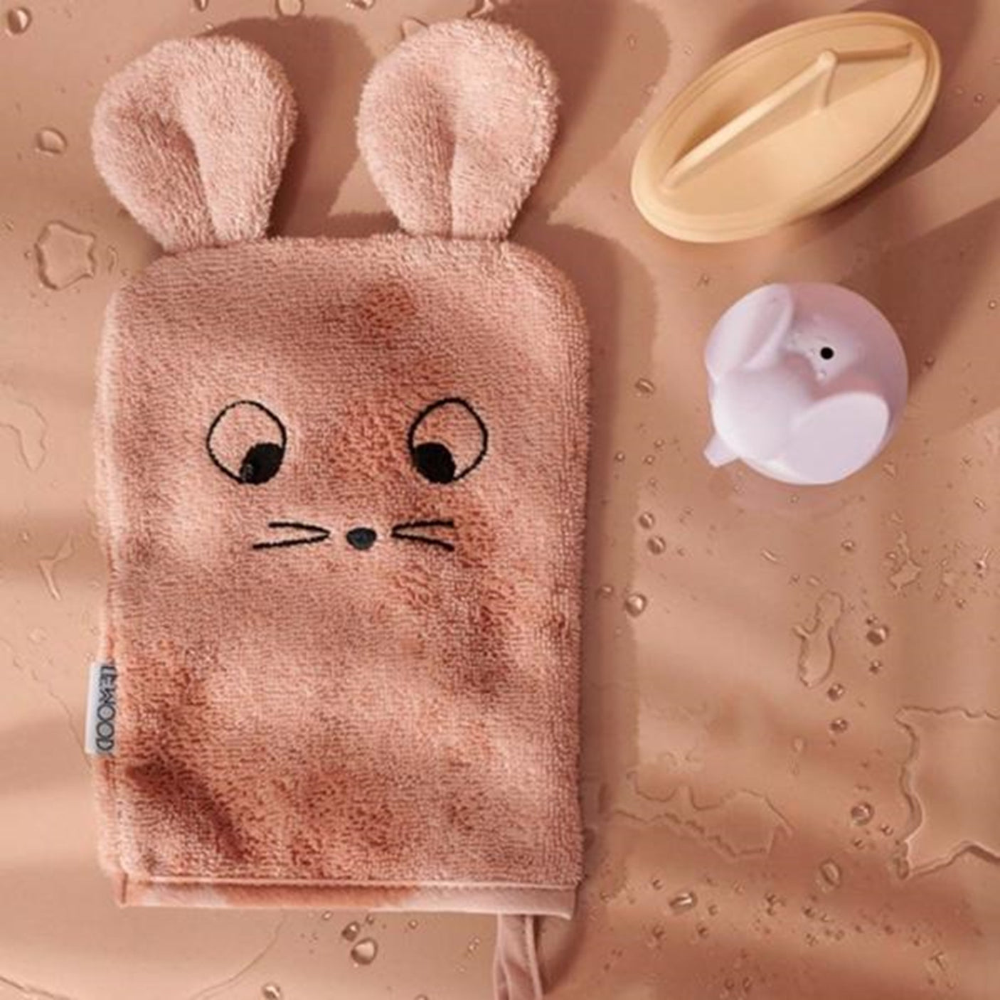 Liewood Wash Cloth Sylvester Mouse Light Lavender Multi Mix 3-Pak