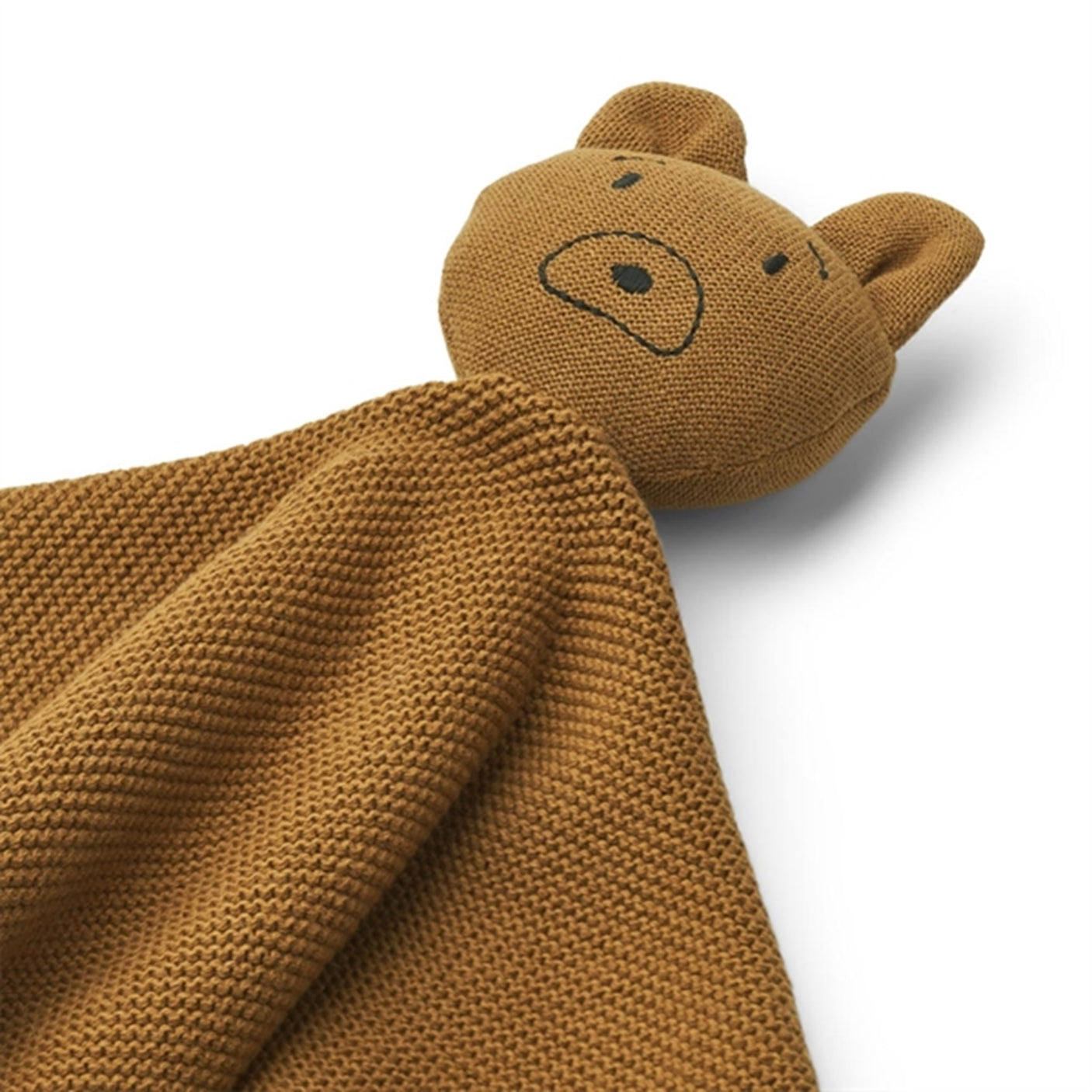 Liewood Milo Knit Cuddle Cloth Mr Bear Golden Caramel