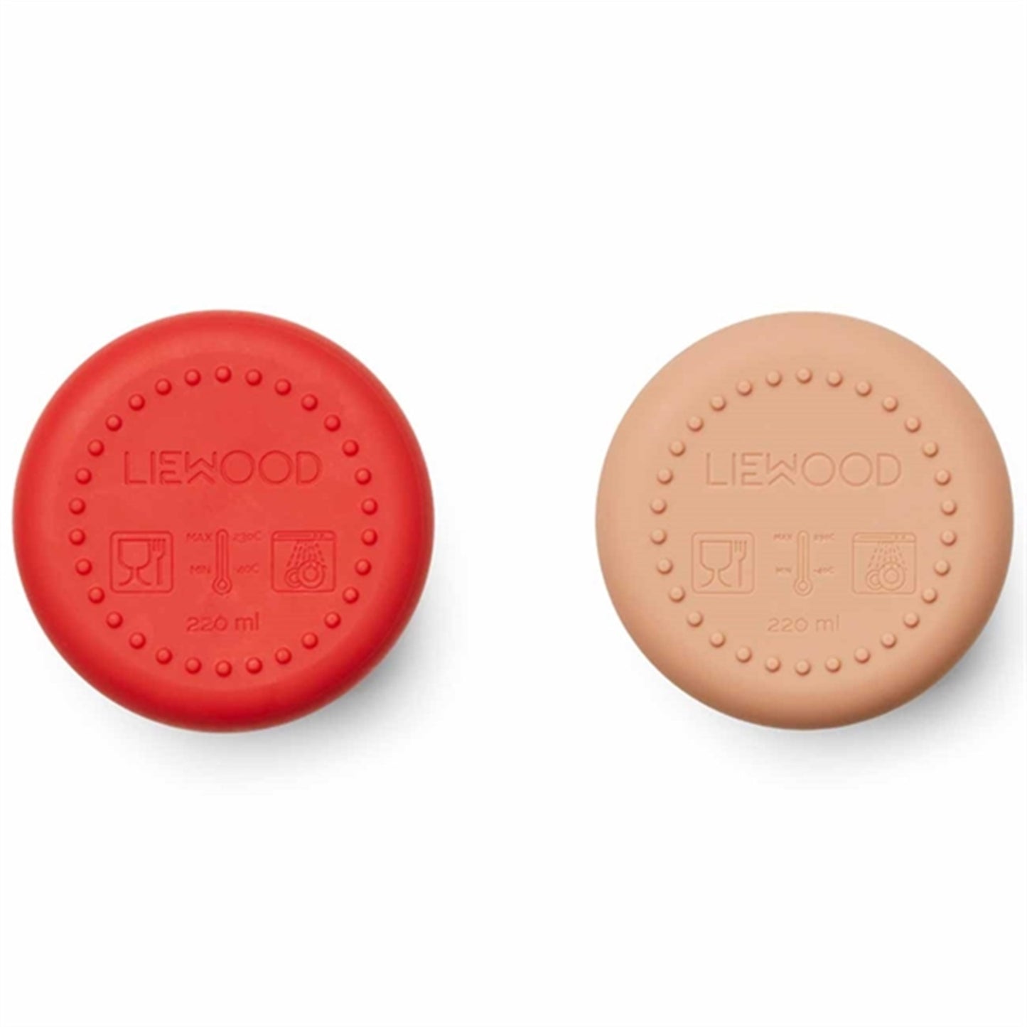Liewood Ethan Silicone Cup 2-Pak Apple Red/Tuscany Rose Mix