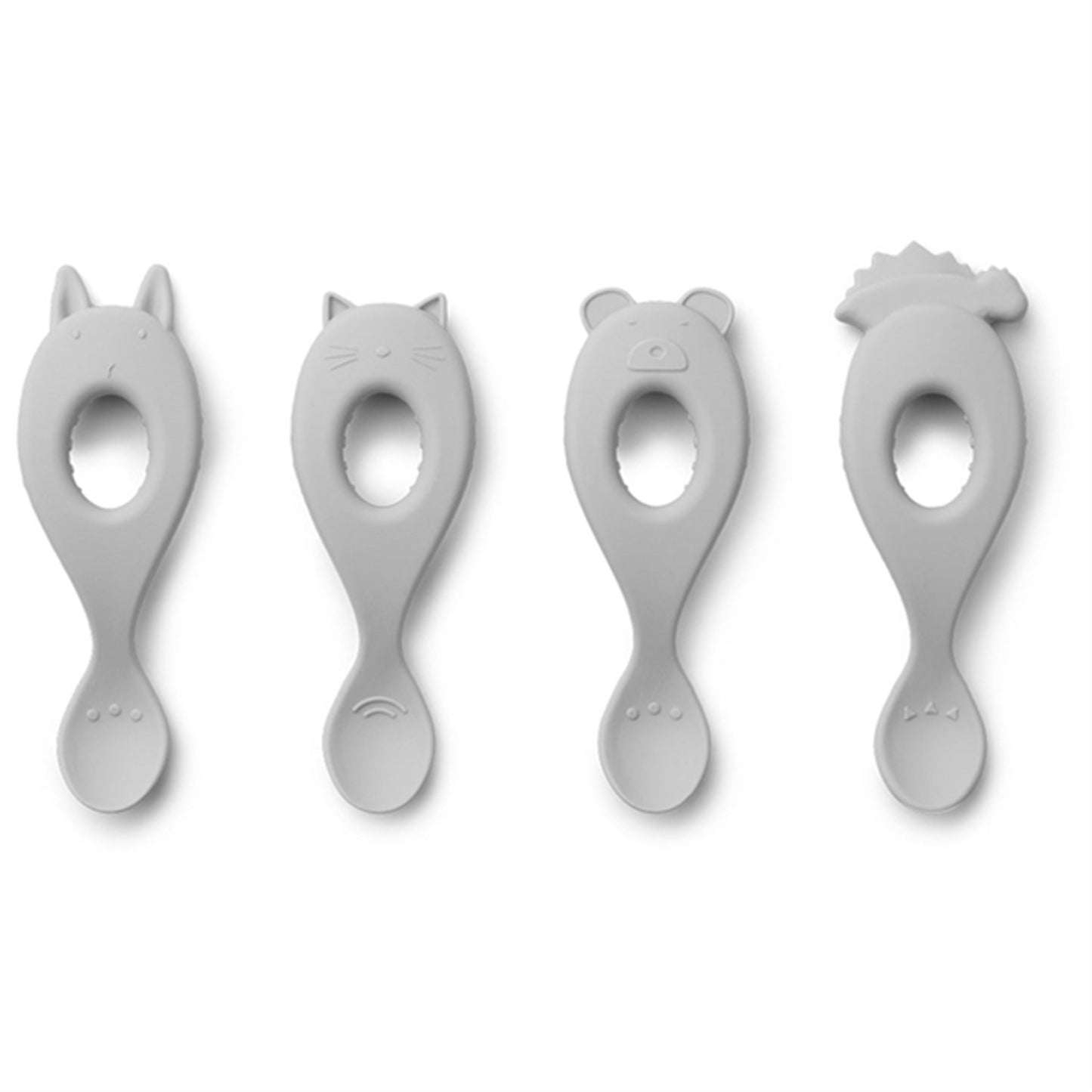Liewood Liva Silicone Spoon Dumbo Grey 4-Pak