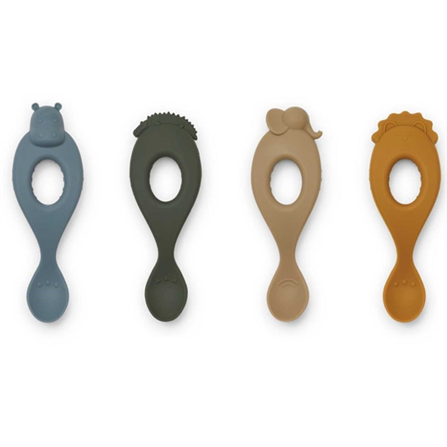 Liewood Liva Silicone Spoons Safari Blue Multi Mix 4-Pack