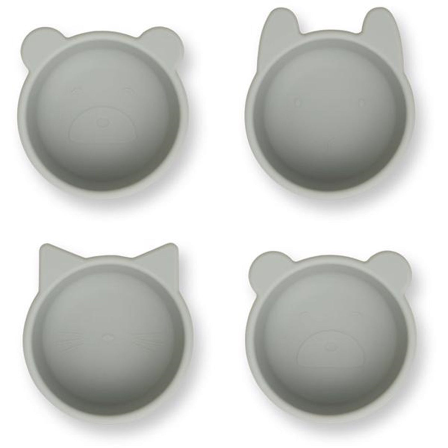 Liewood Malene Silicone Bowls 4-Pack Dove Blue