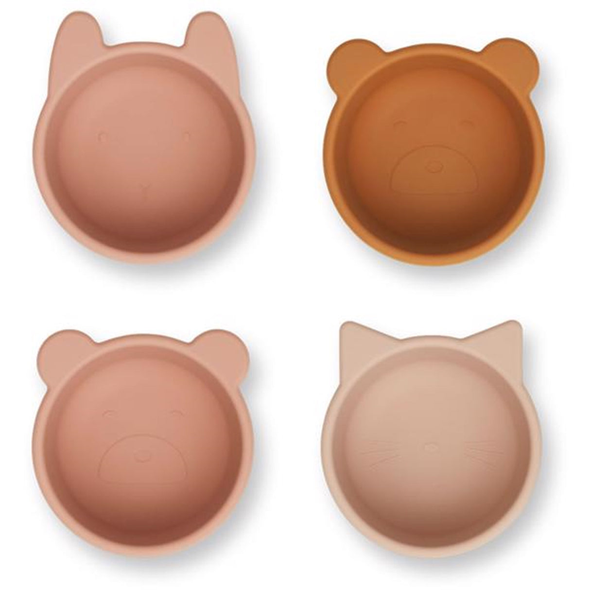 Liewood Malene Silicone Bowls 4-Pack Rose Multi Mix