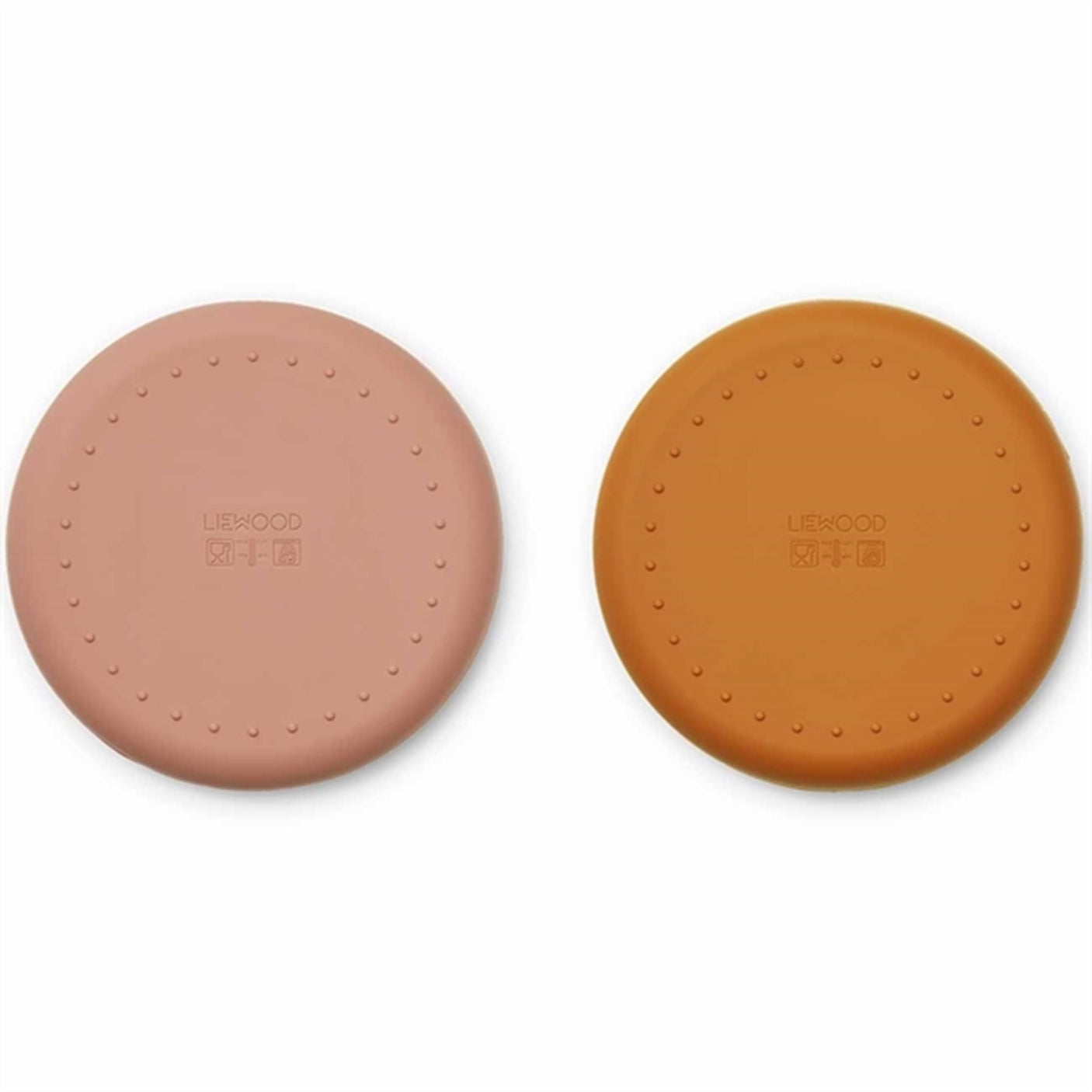 Liewood Gordon Silicone Plate 2-pack Cat Dark Rose/Mustard Mix