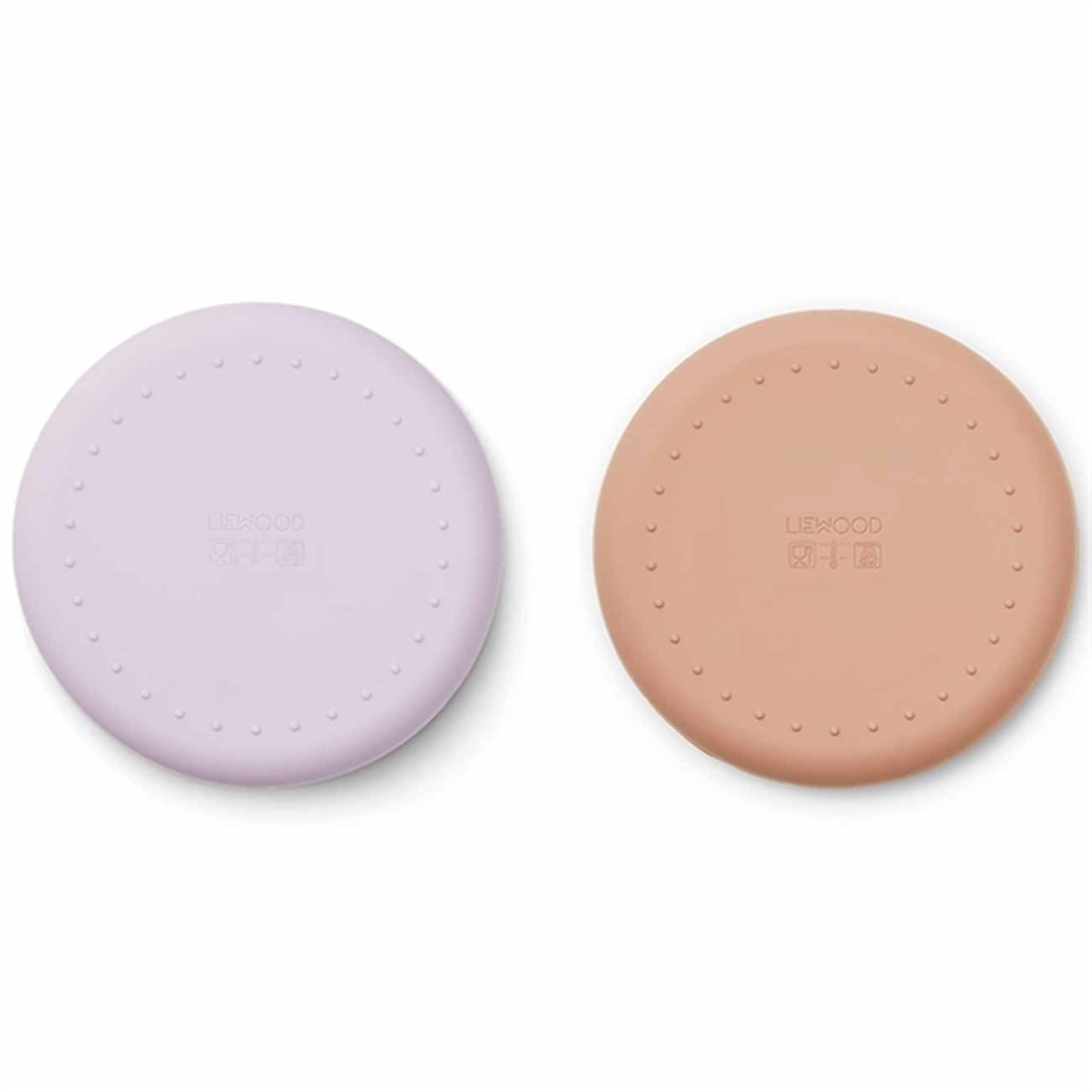 Liewood Gordon Silicone Plate 2-pack Cat Light Lavender Rose Mix